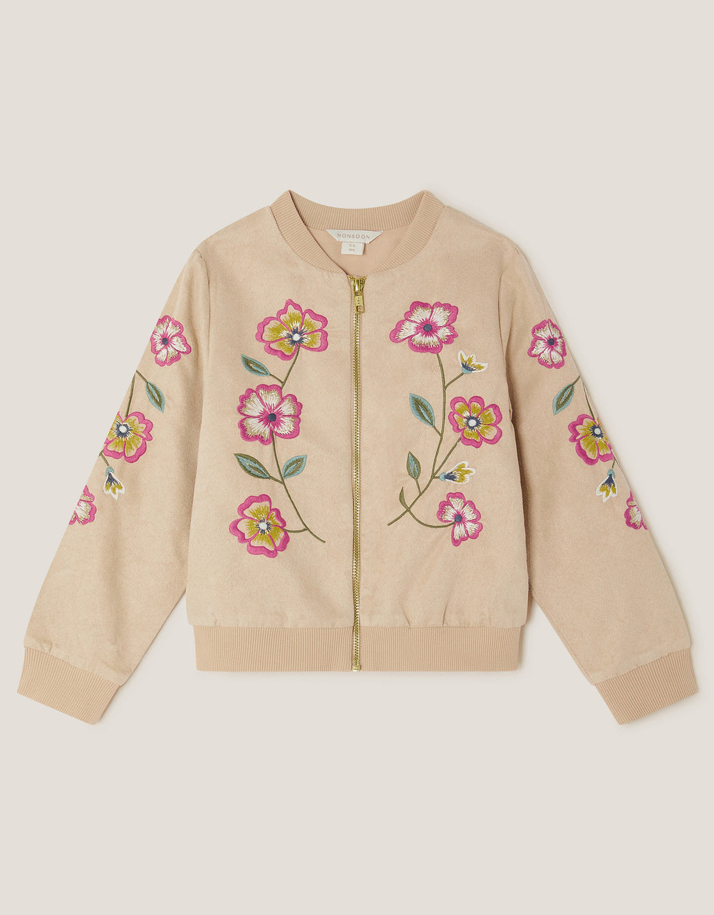 BOMBER JAKNA - SUEDE FLORAL BOMBER