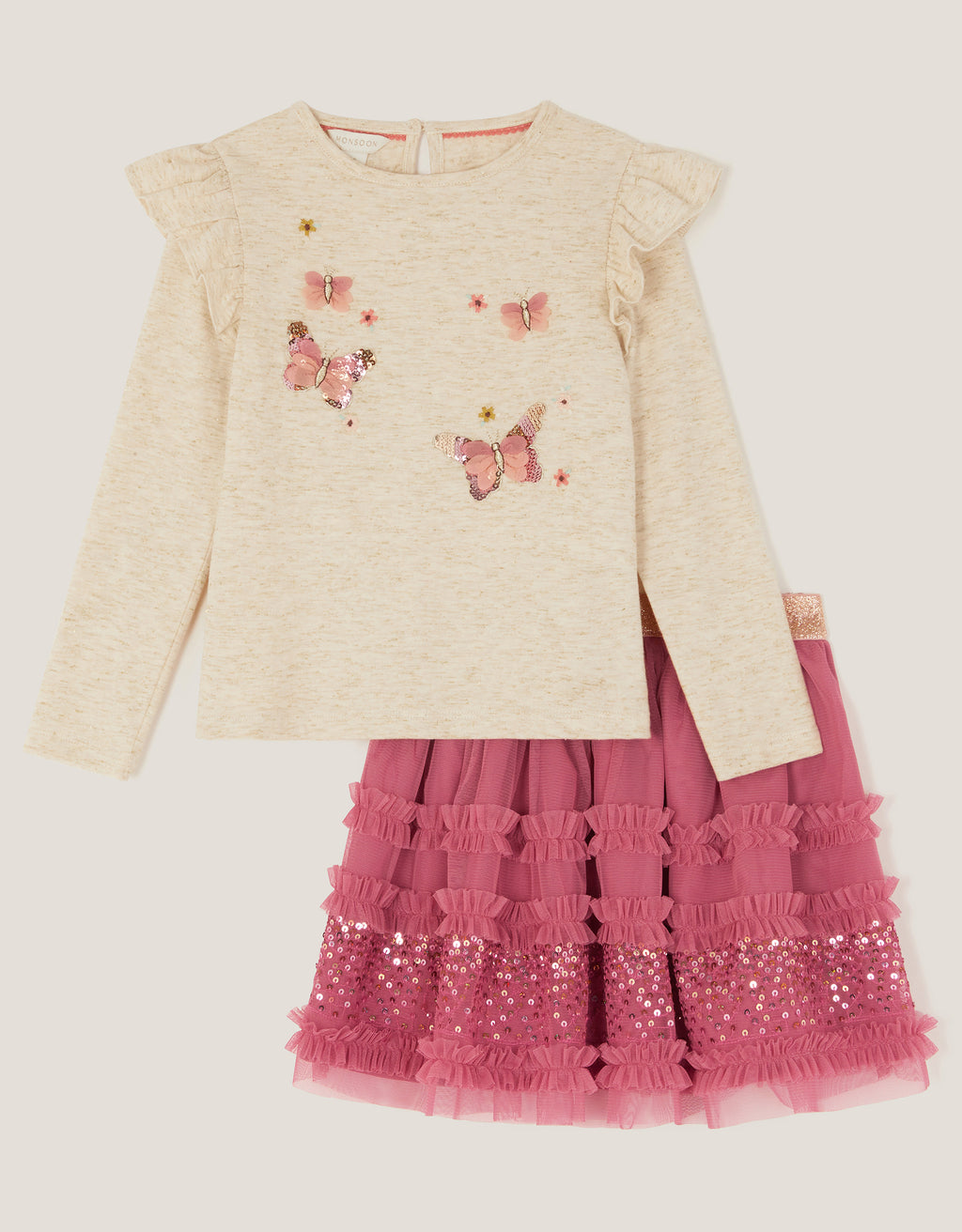 SET - BUTTERFLY TOP AND SKIRT