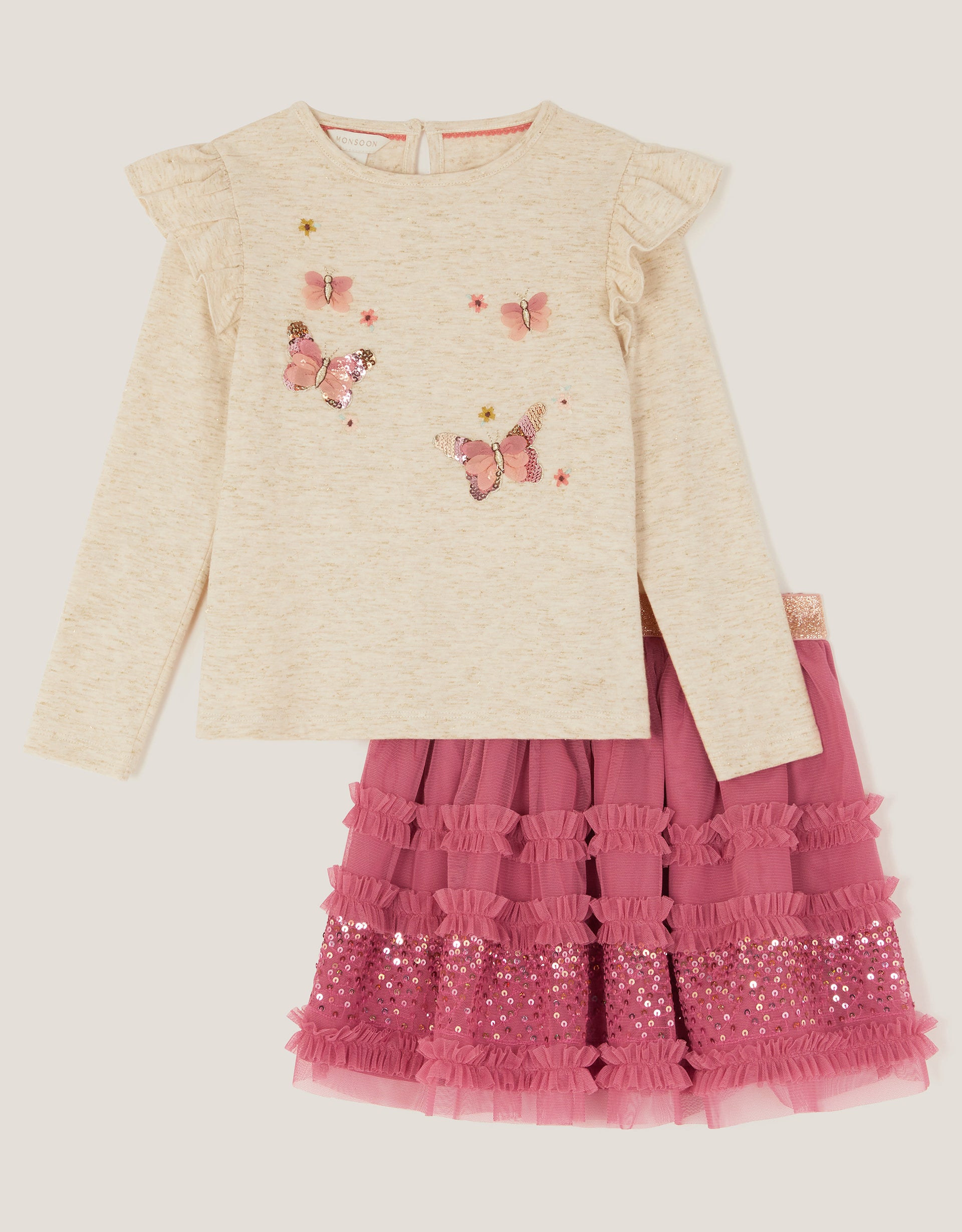 SET - BUTTERFLY TOP AND SKIRT