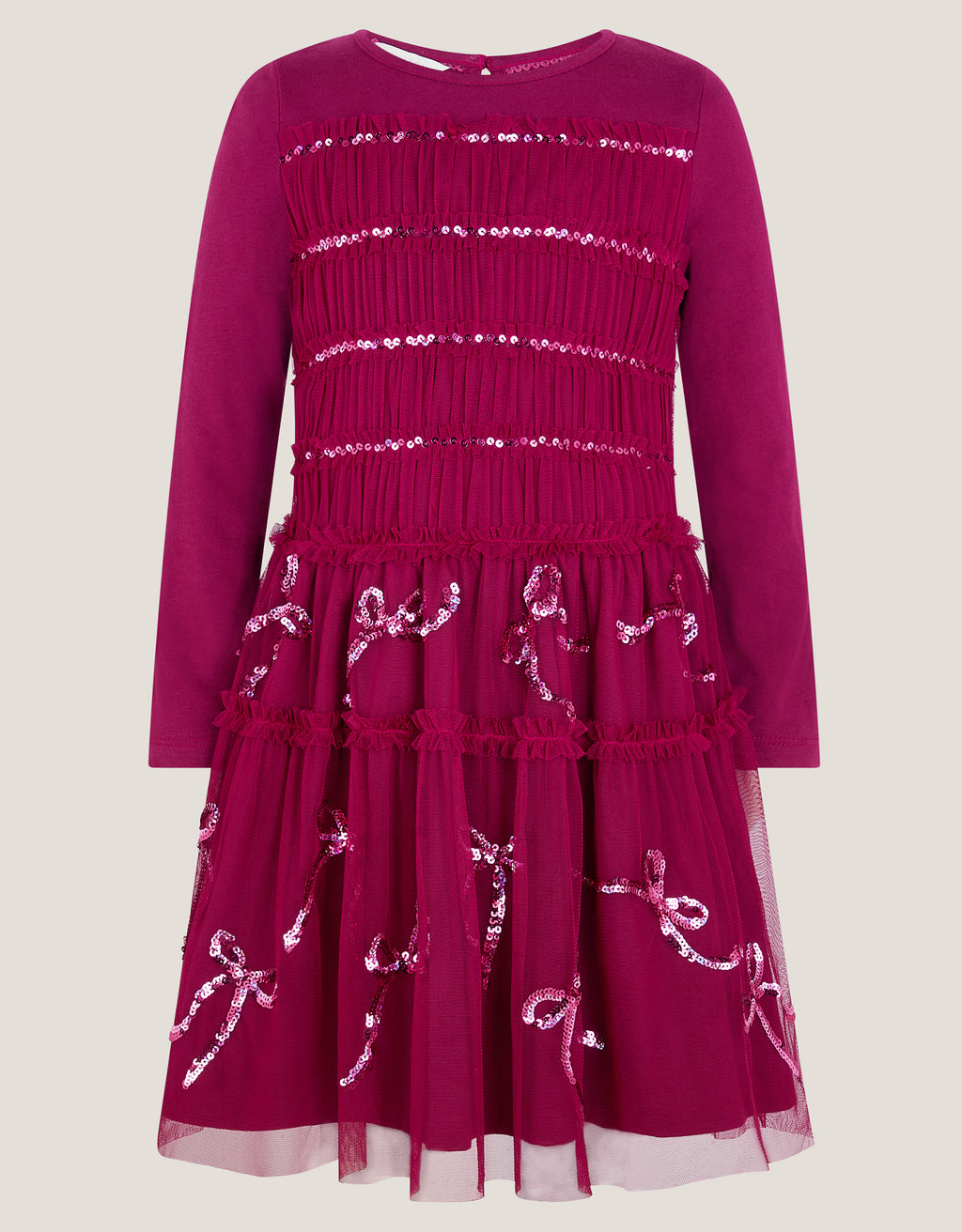 HALJINA - JERSEY MESH BOW DRESS