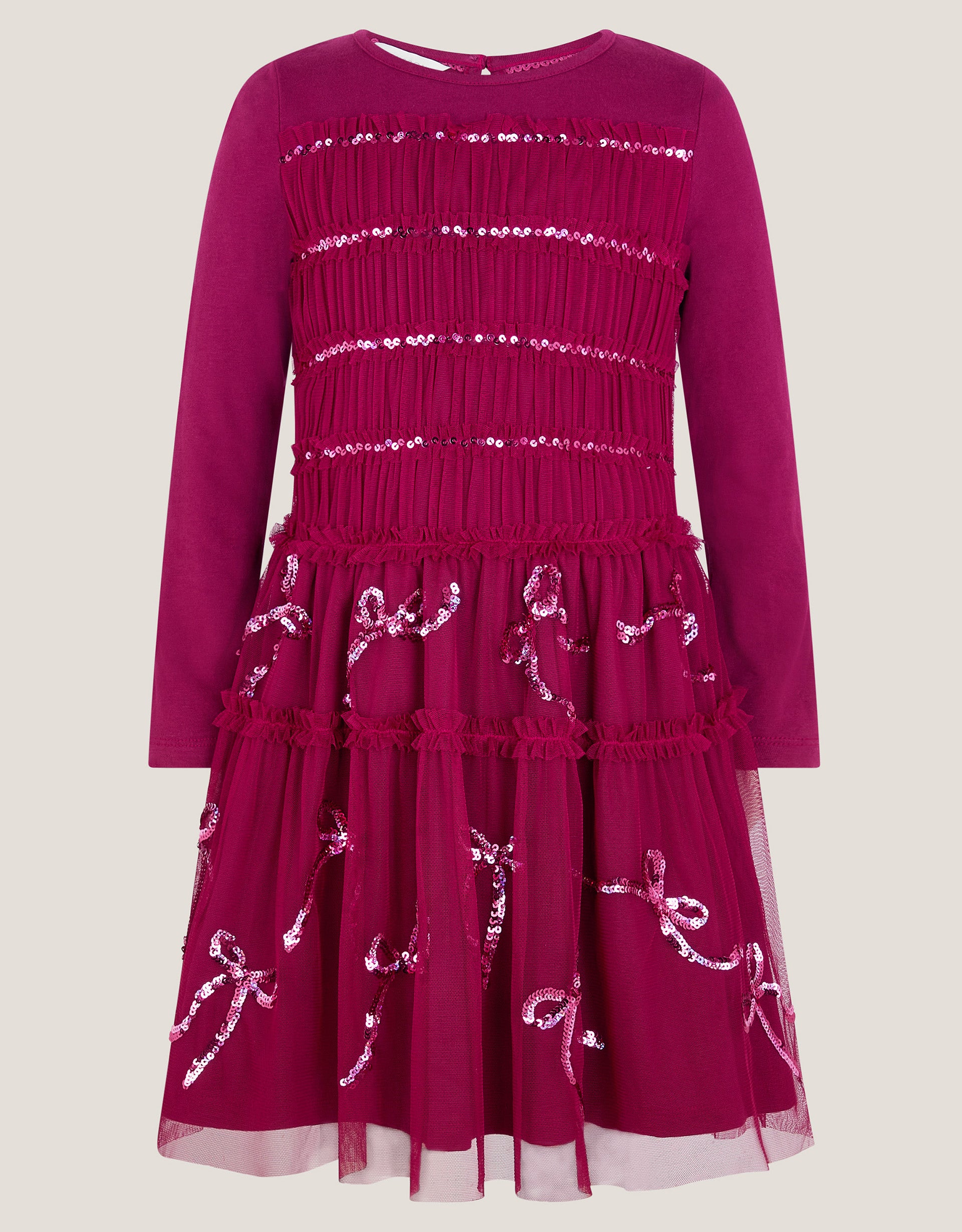 HALJINA - JERSEY MESH BOW DRESS