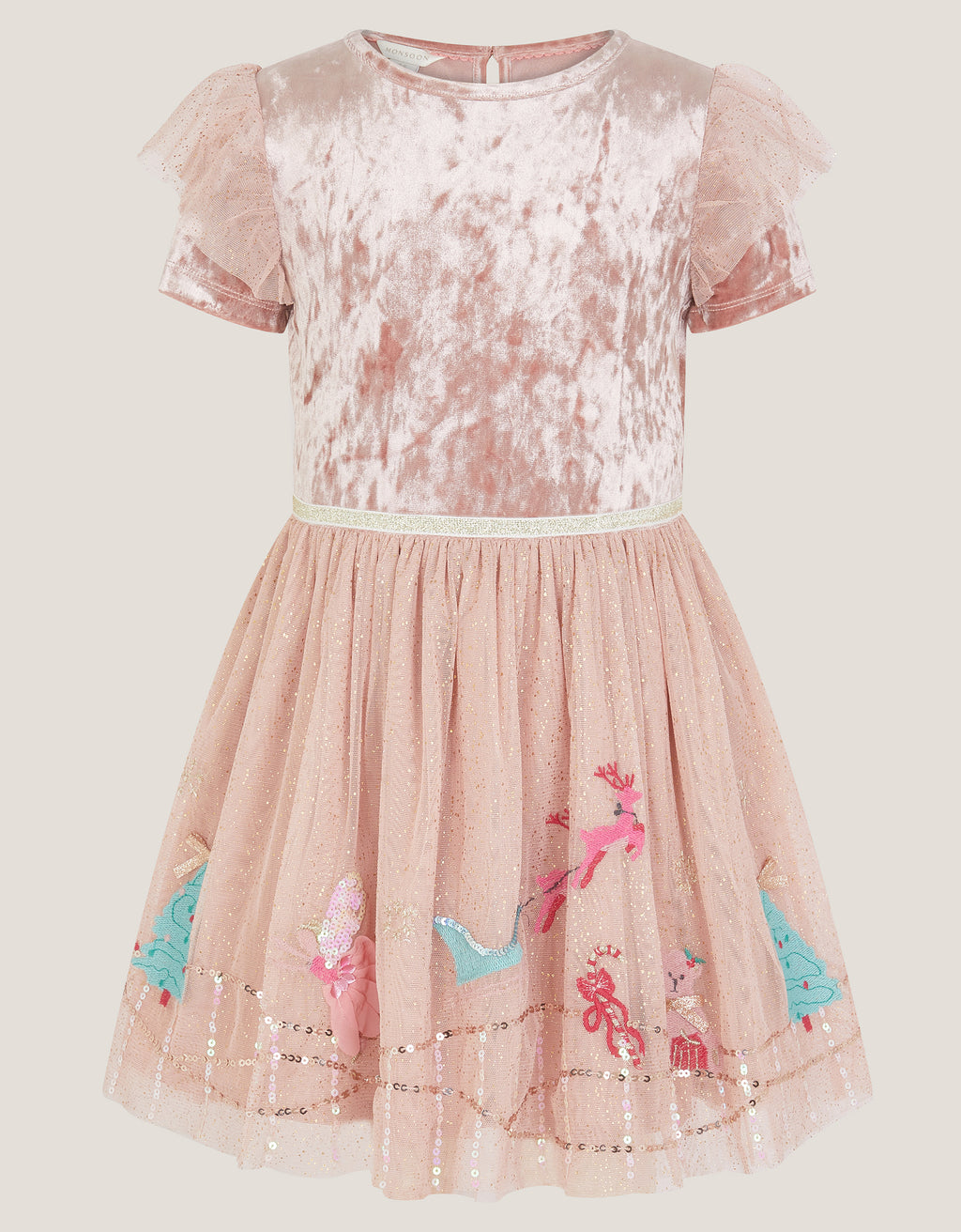 HALJINA - XMAS SCNE DSCO VLVT DRESS