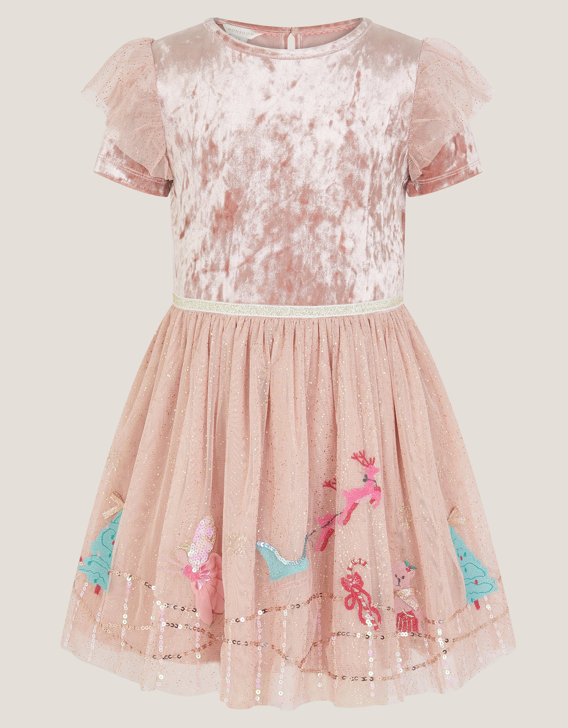 HALJINA - XMAS SCNE DSCO VLVT DRESS