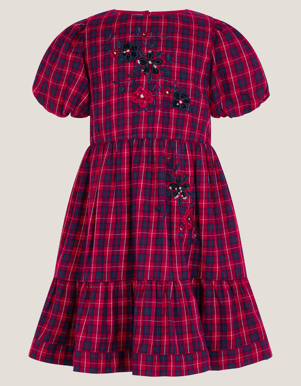 HALJINA - SEQUIN EMB TARTAN DRESS