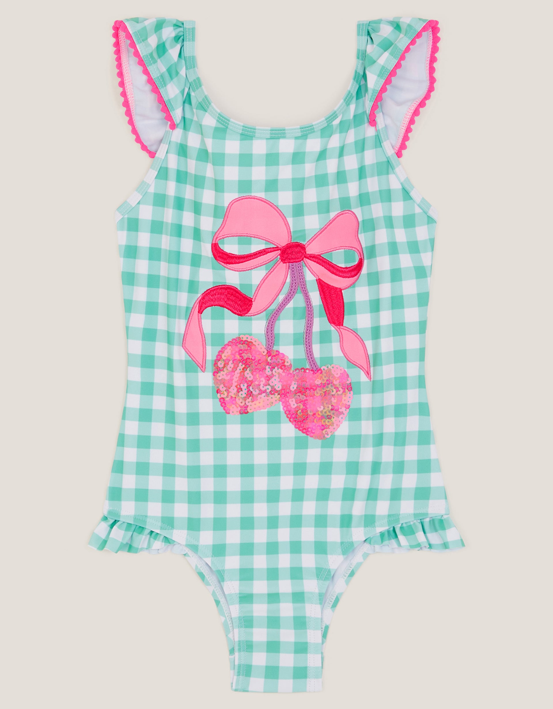 KUPACI KOSTIM - SEQUIN CHERRY GINGHM SWIM