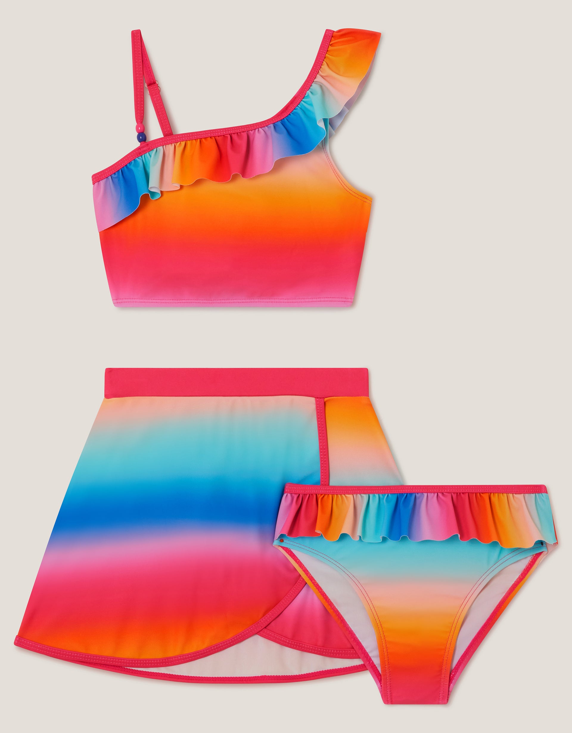 KOSTIM KOSTIM - OMBRE 3PC BIKINI W SKIRT