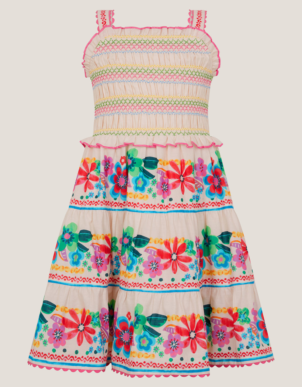 HALJINA - SHIRRED FLOWER DRESS
