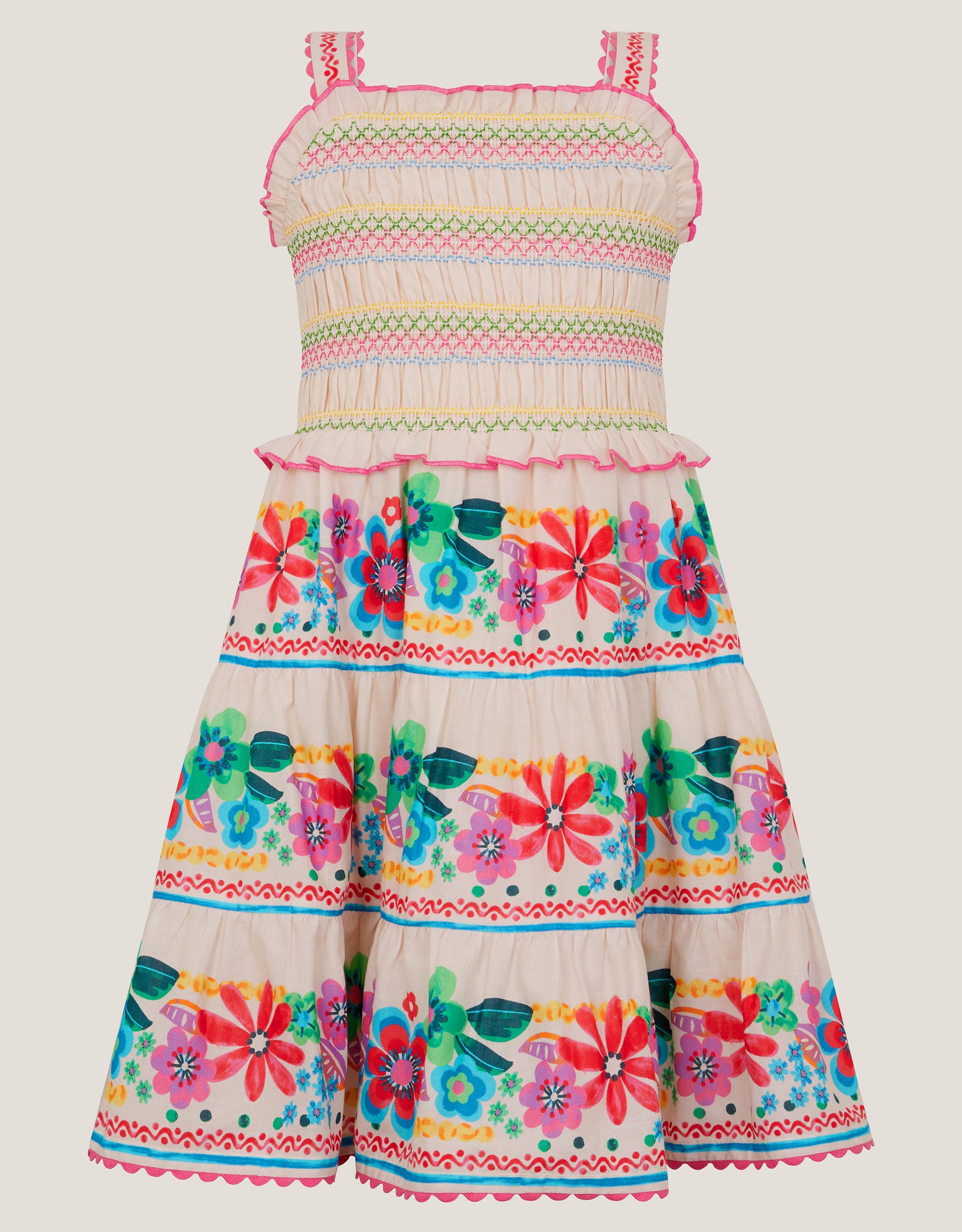 HALJINA - SHIRRED FLOWER DRESS