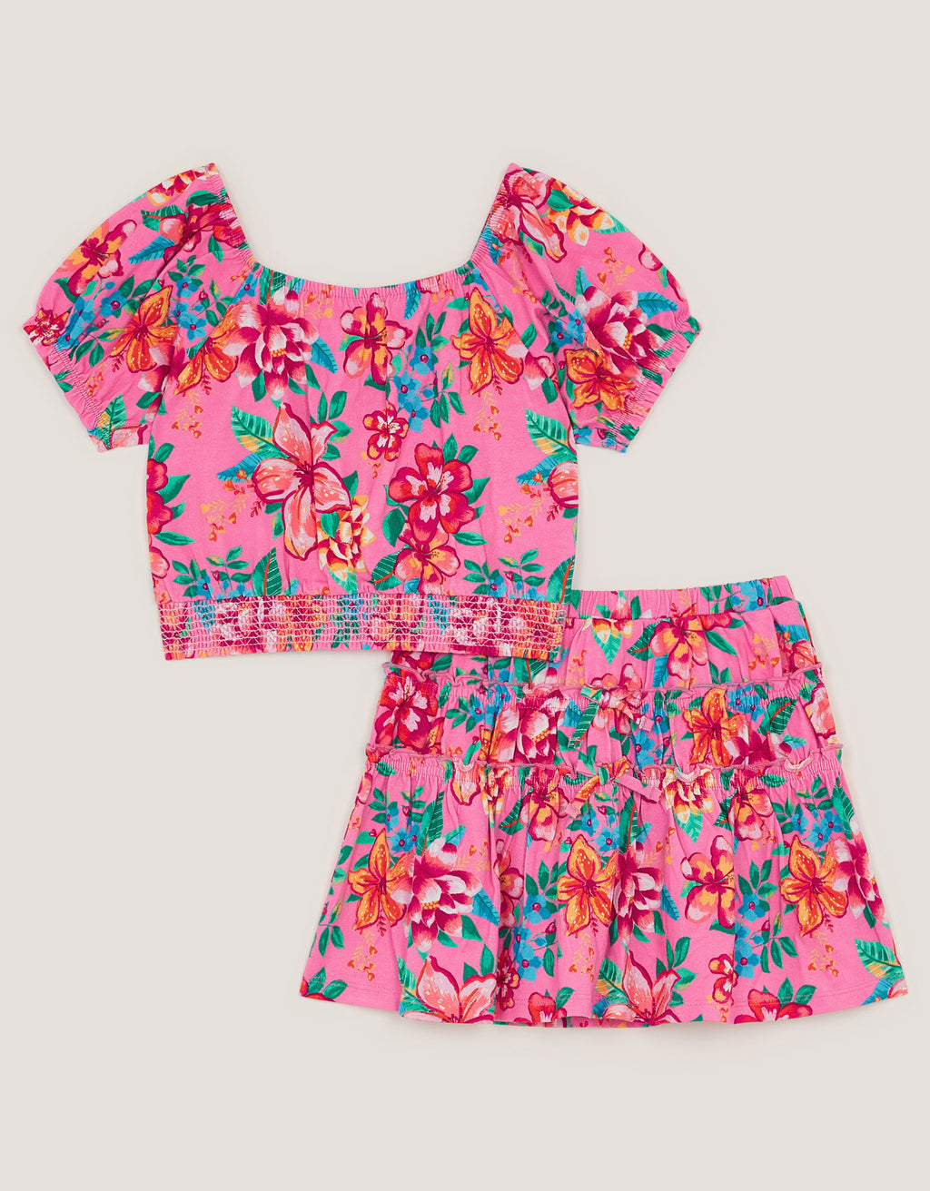 SET - TROPICAL JERSEY SKORT SET