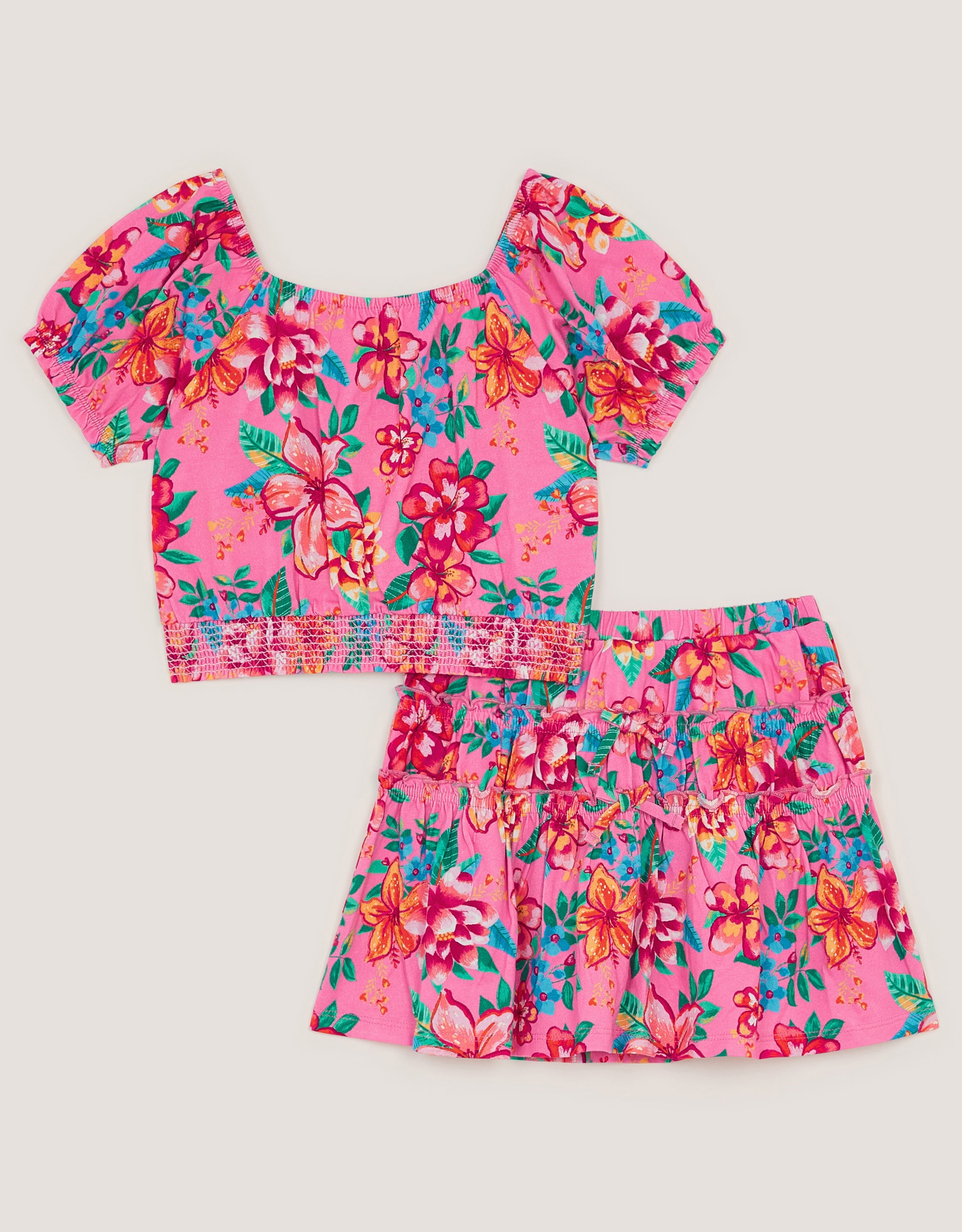 SET - TROPICAL JERSEY SKORT SET