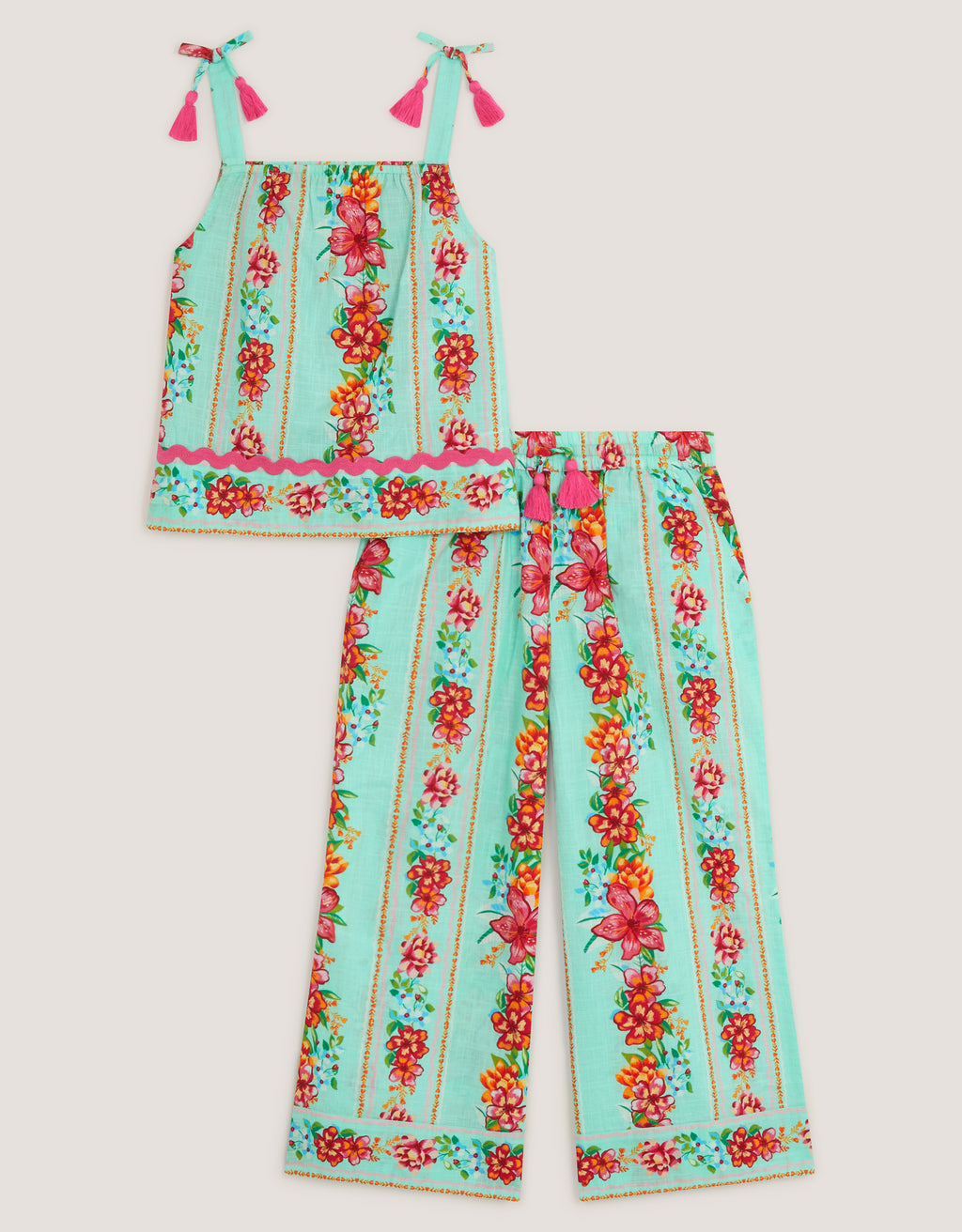 SET - VINTAGE FLRL TROUSER SET