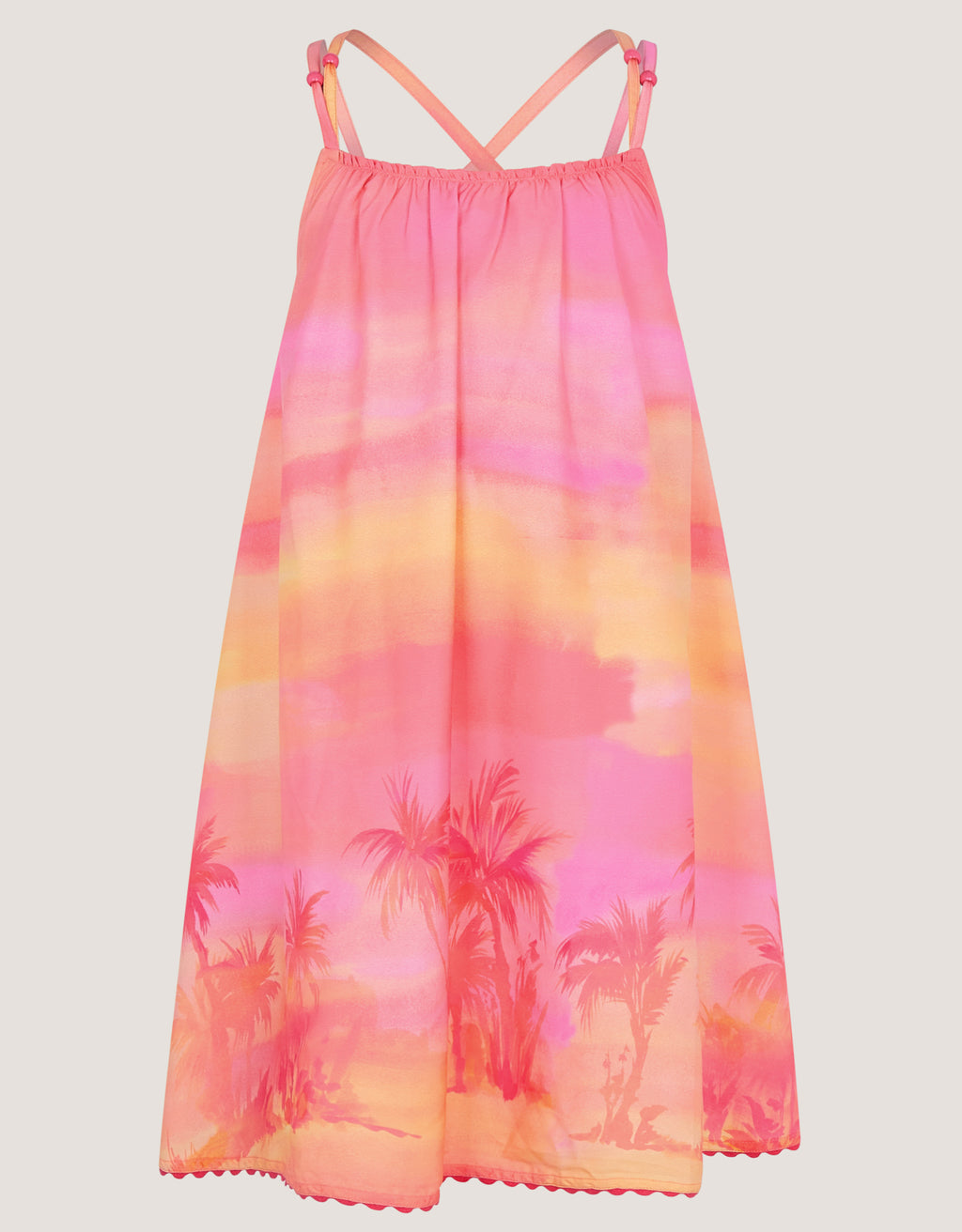 HALJINA - OMBRE PALM SWING DRESS