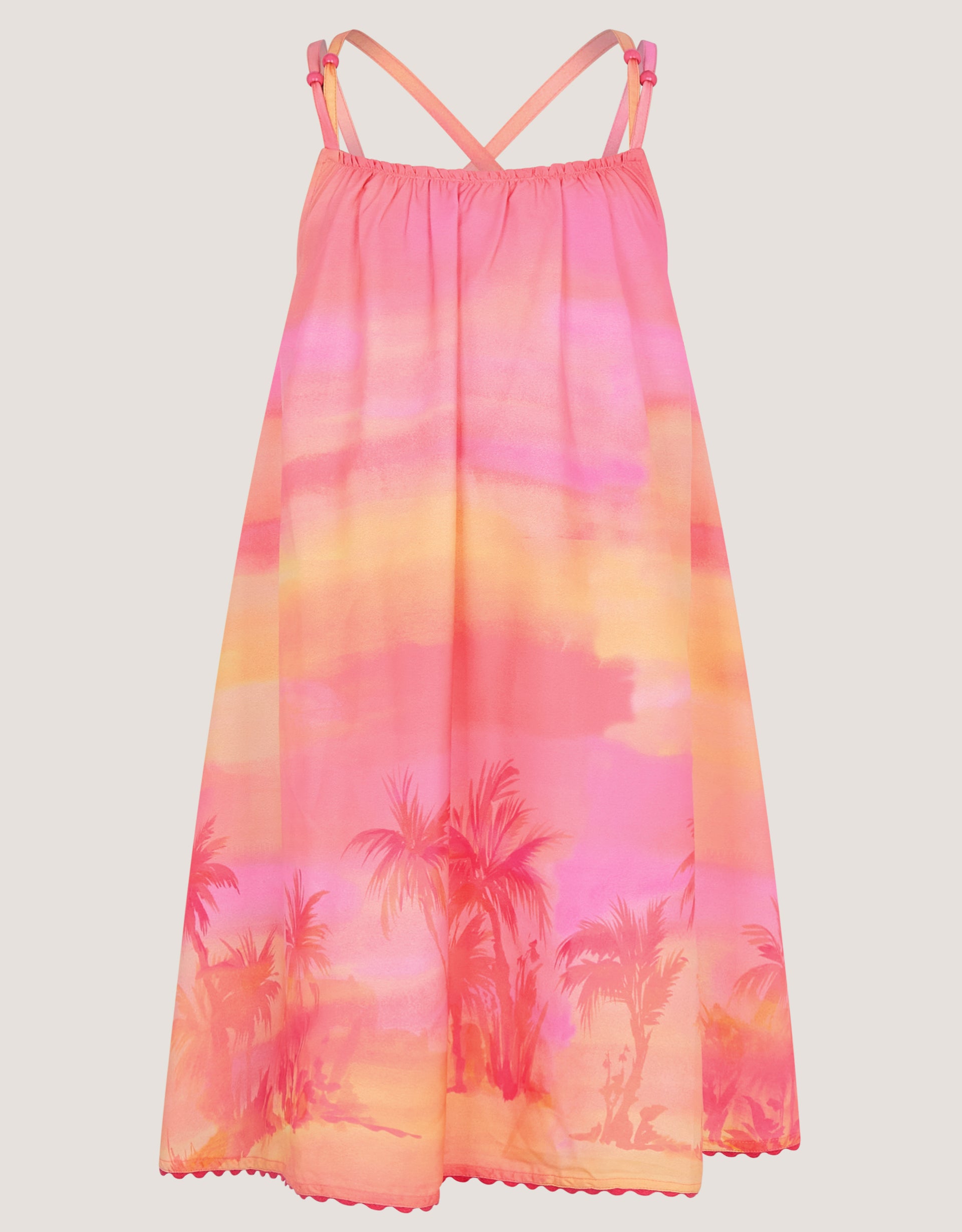 HALJINA - OMBRE PALM SWING DRESS