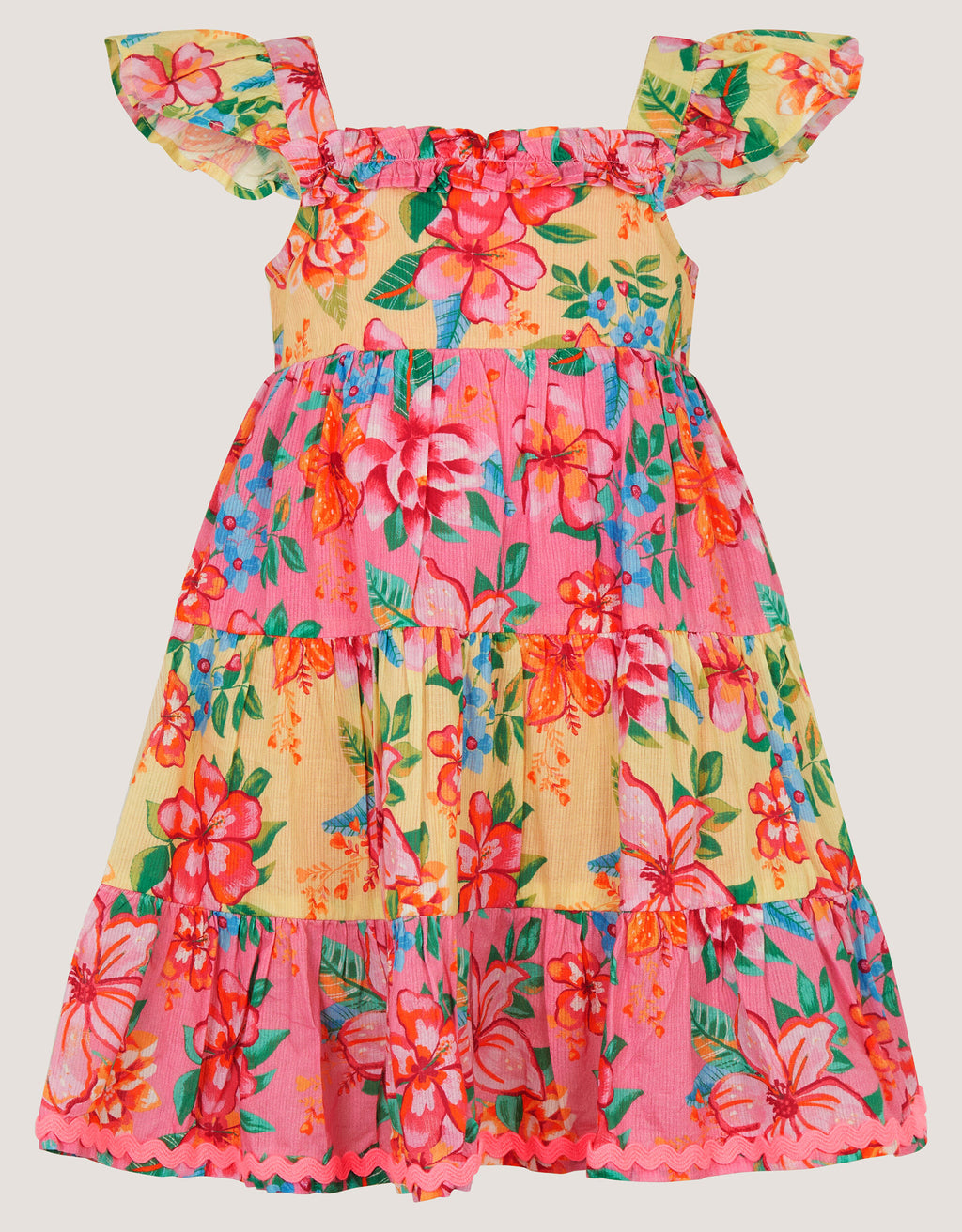 HALJINA - BABY YELLOW FLORAL DRESS