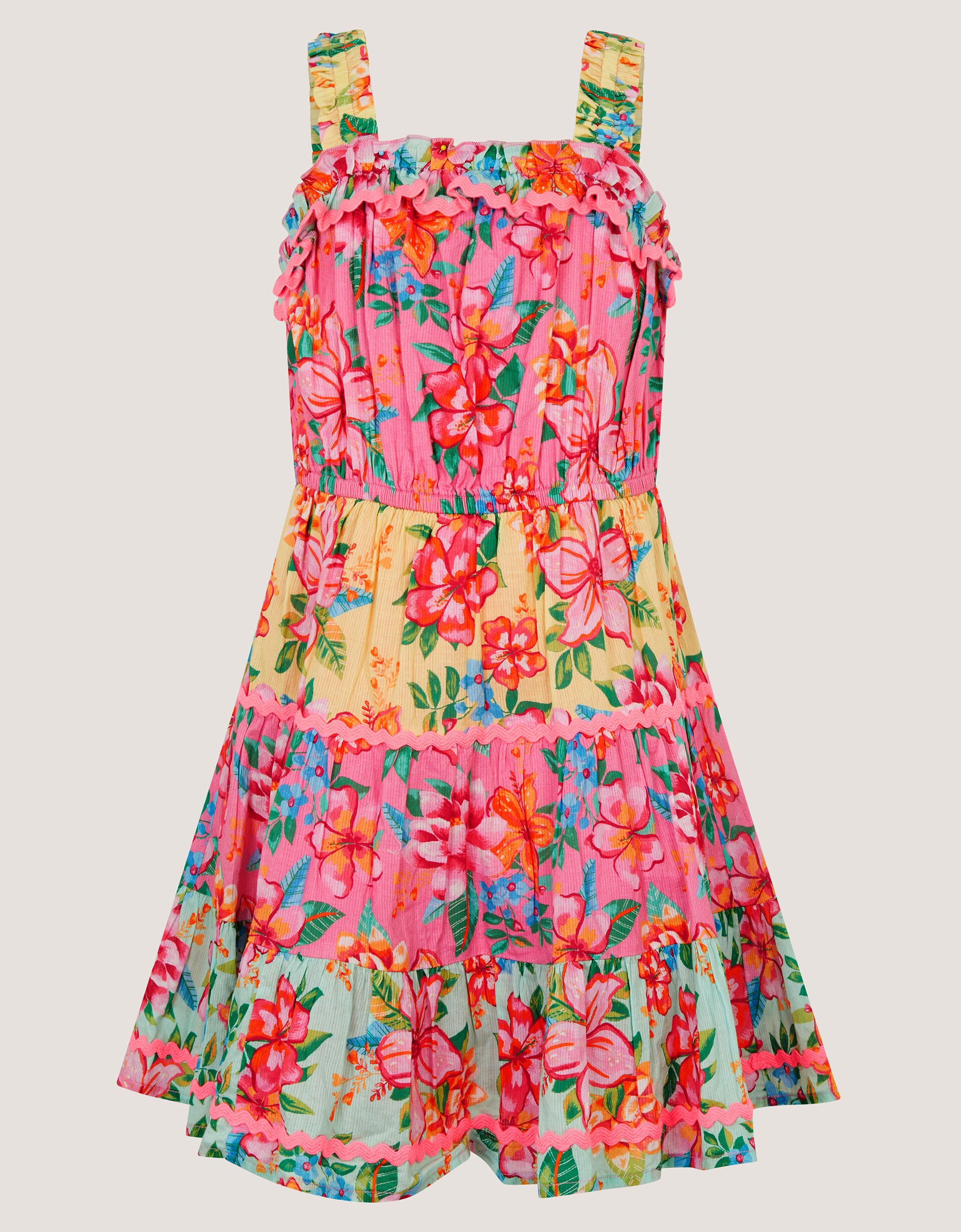 HALJINA - TROPICAL CLRBLOCK DRESS