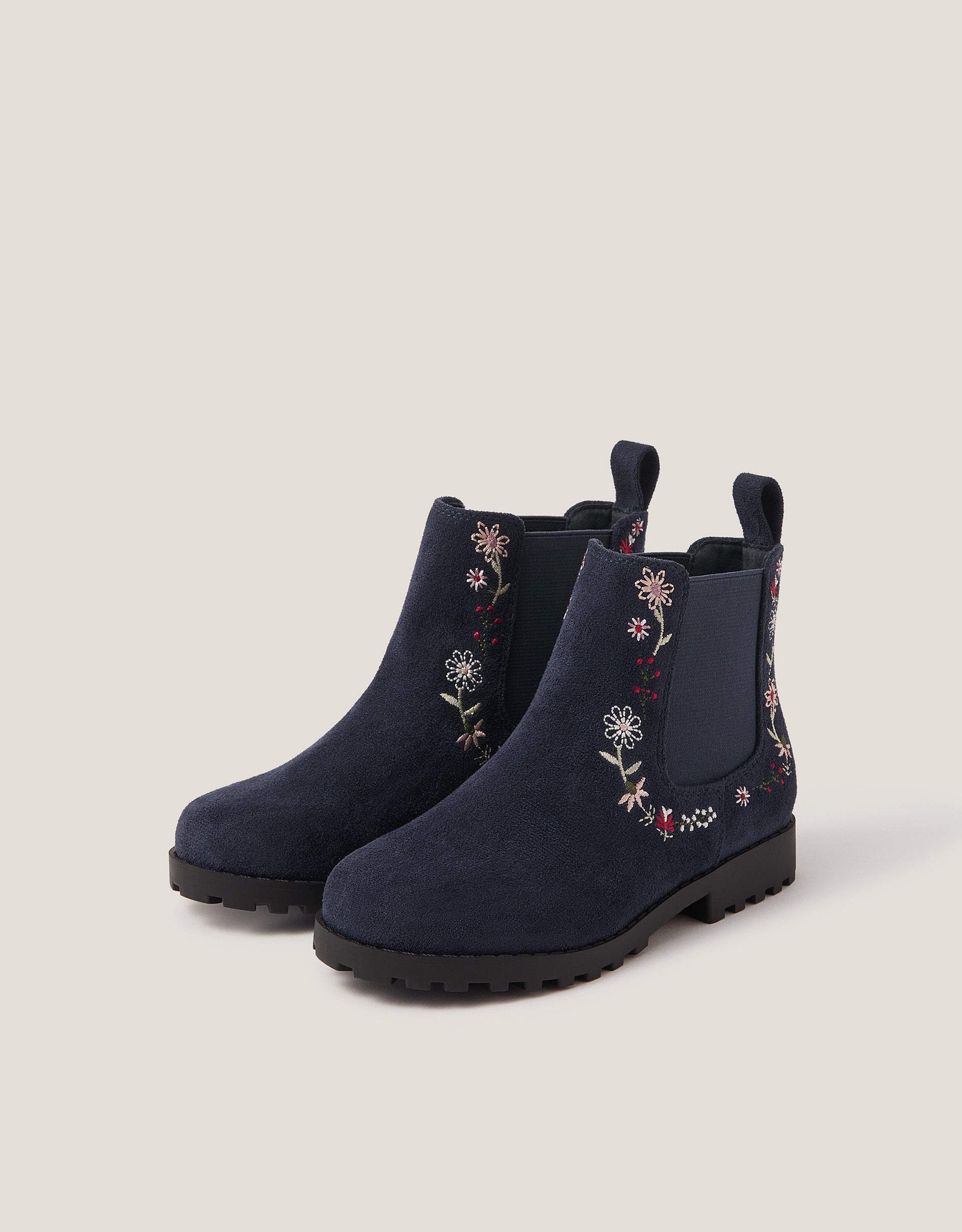 CIZME - NAVY FLOWER EMB BOOT