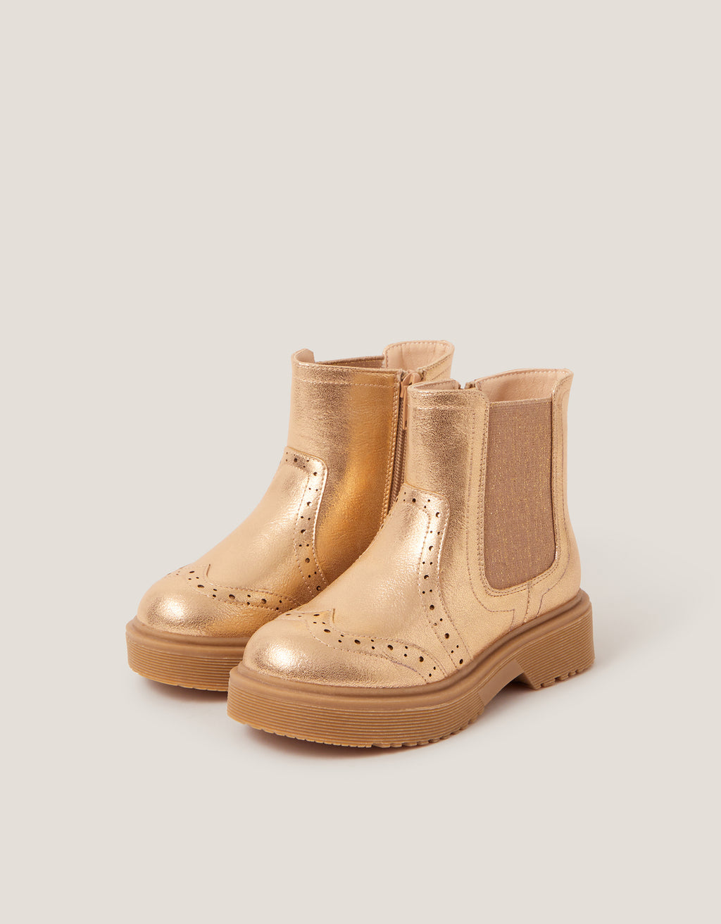 CIZME - CHELSEA GOLD PU BOOT