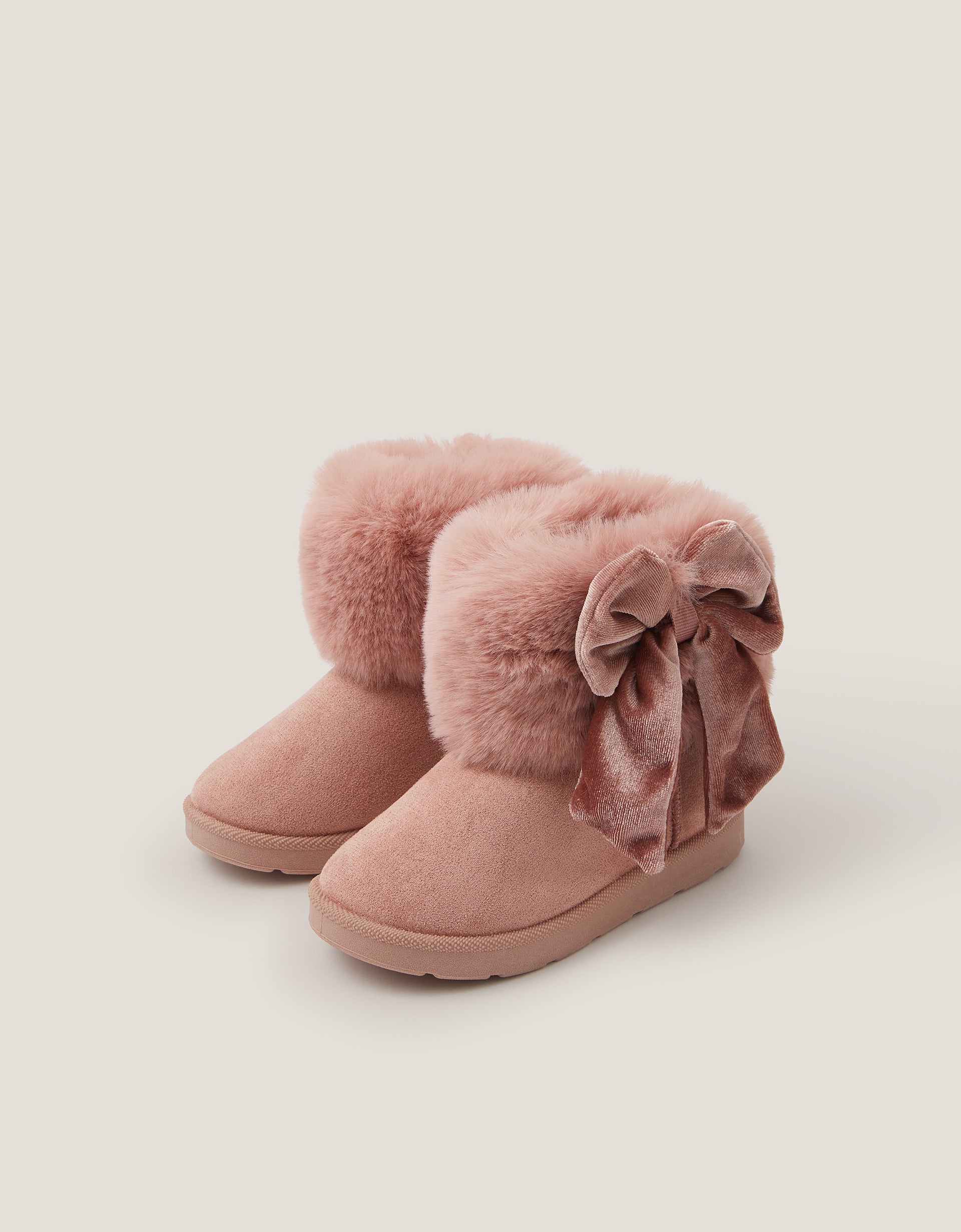 CIZME - PINK BABY FLUFFY BOW BOOT