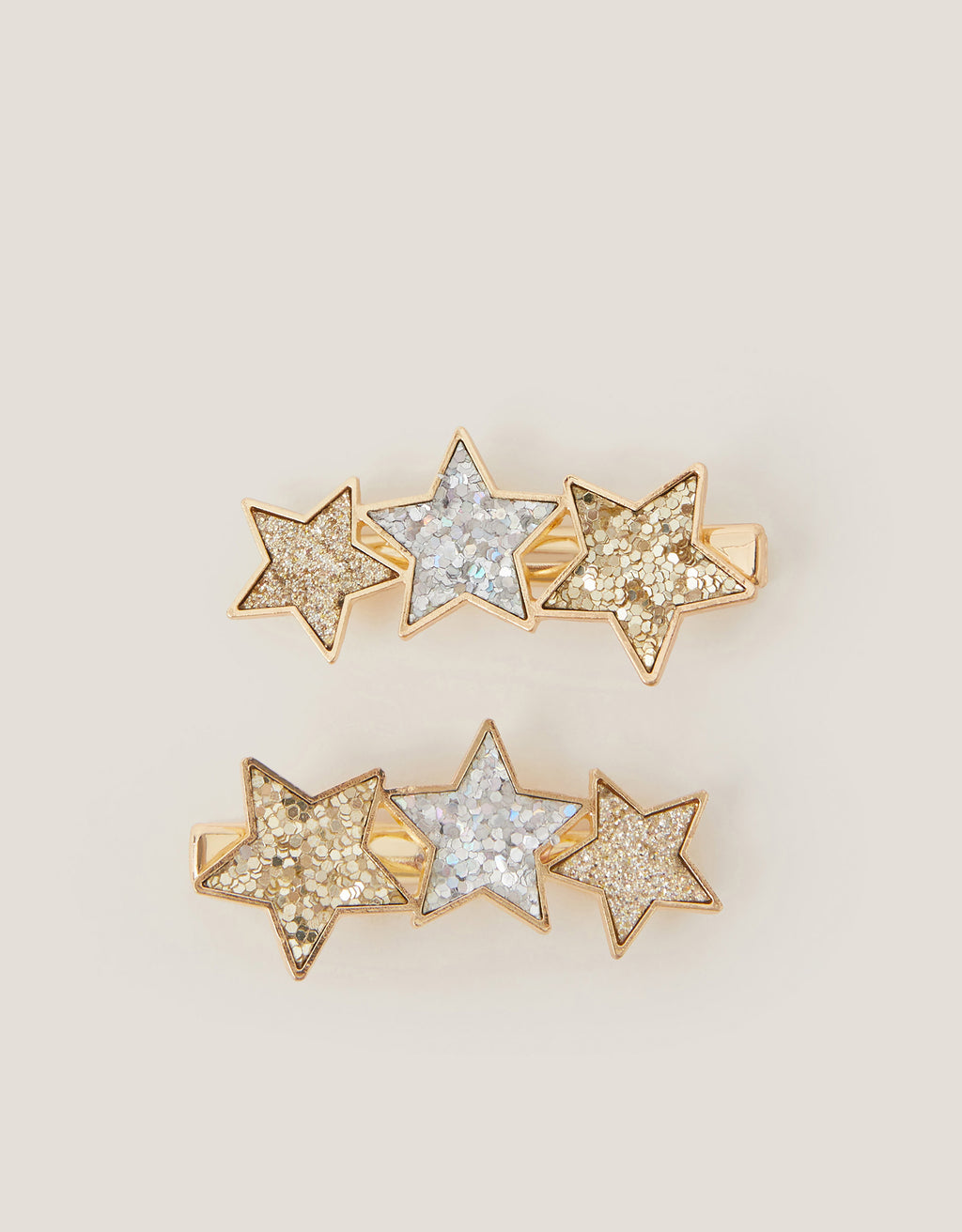 SET SNALA - 2PK GLITTER STAR CLIPS
