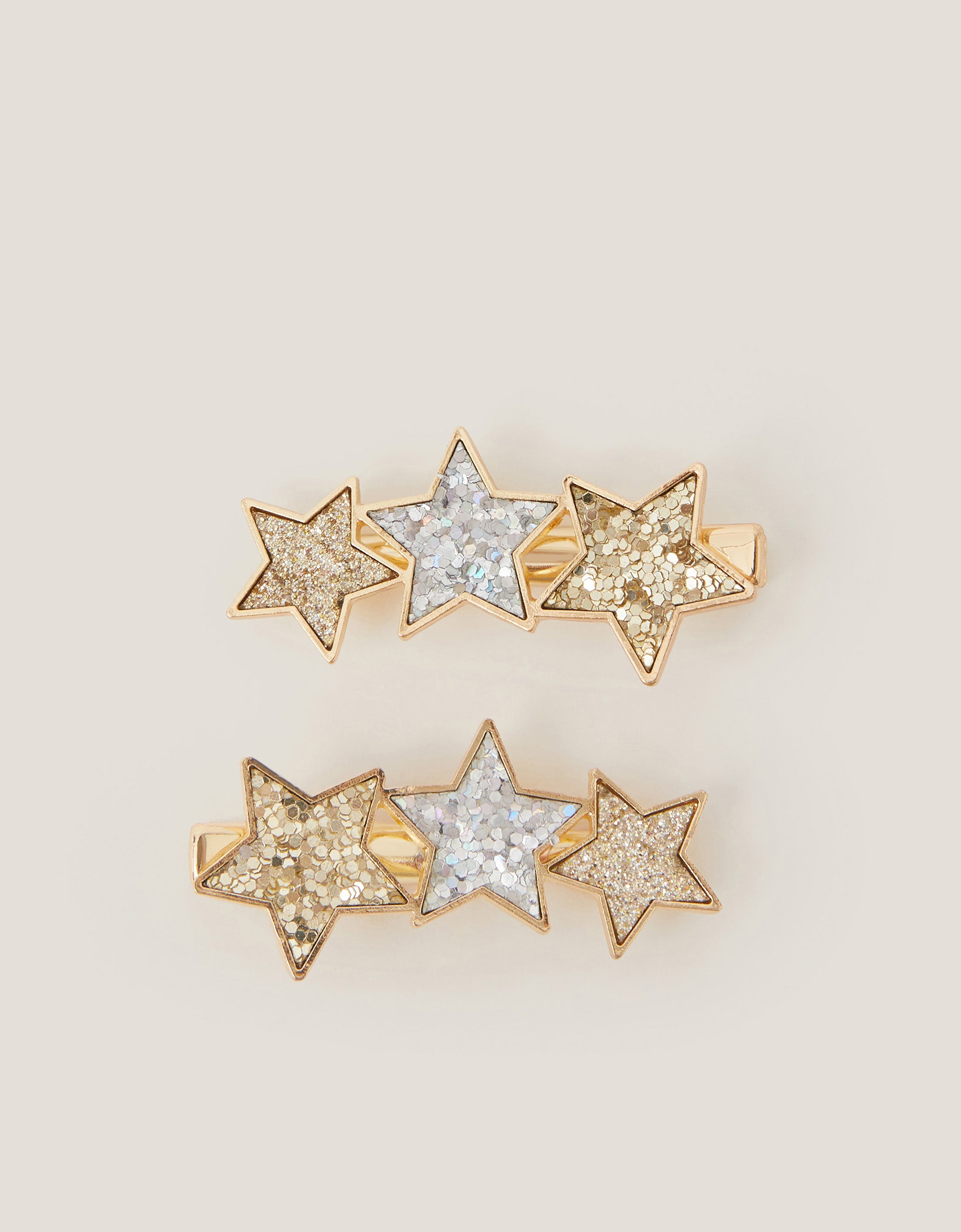 SET SNALA - 2PK GLITTER STAR CLIPS
