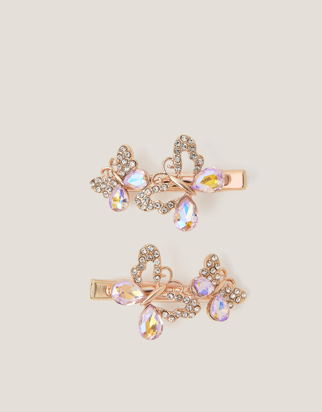 SET ŠNALA - 2PK  JEWEL BUTTERFLY CLIP