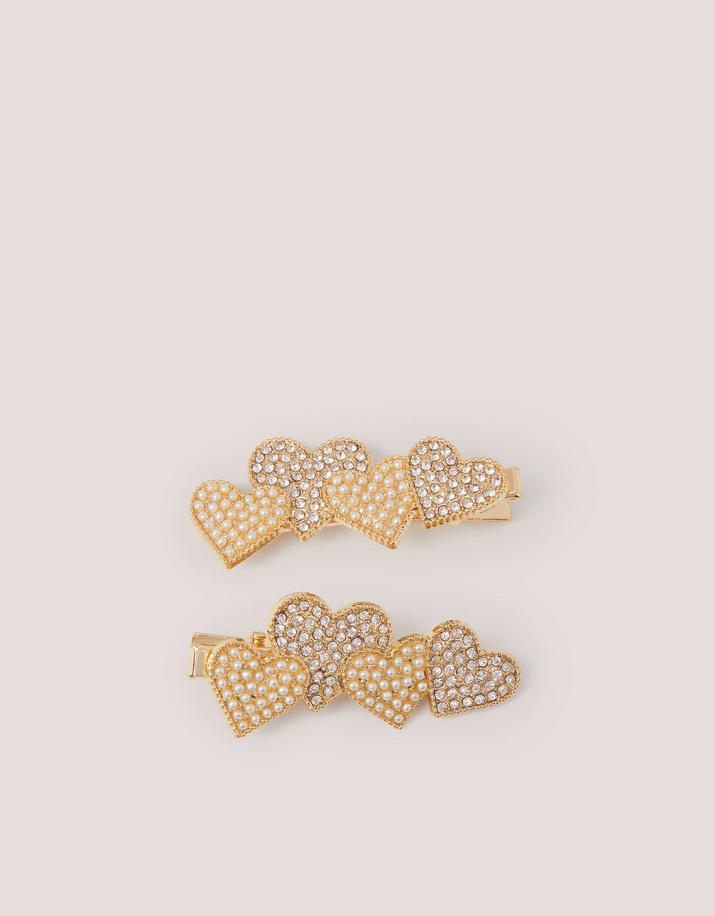 SET ŠNALA - 2PK LOVE HEART CLIPS