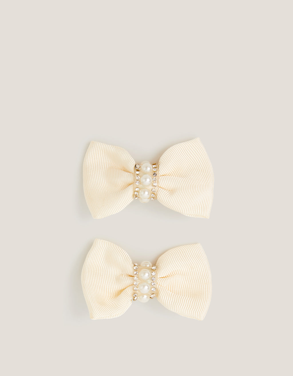 SET ŠNALA - 2PK SMALL BOW PEARL CLIPS