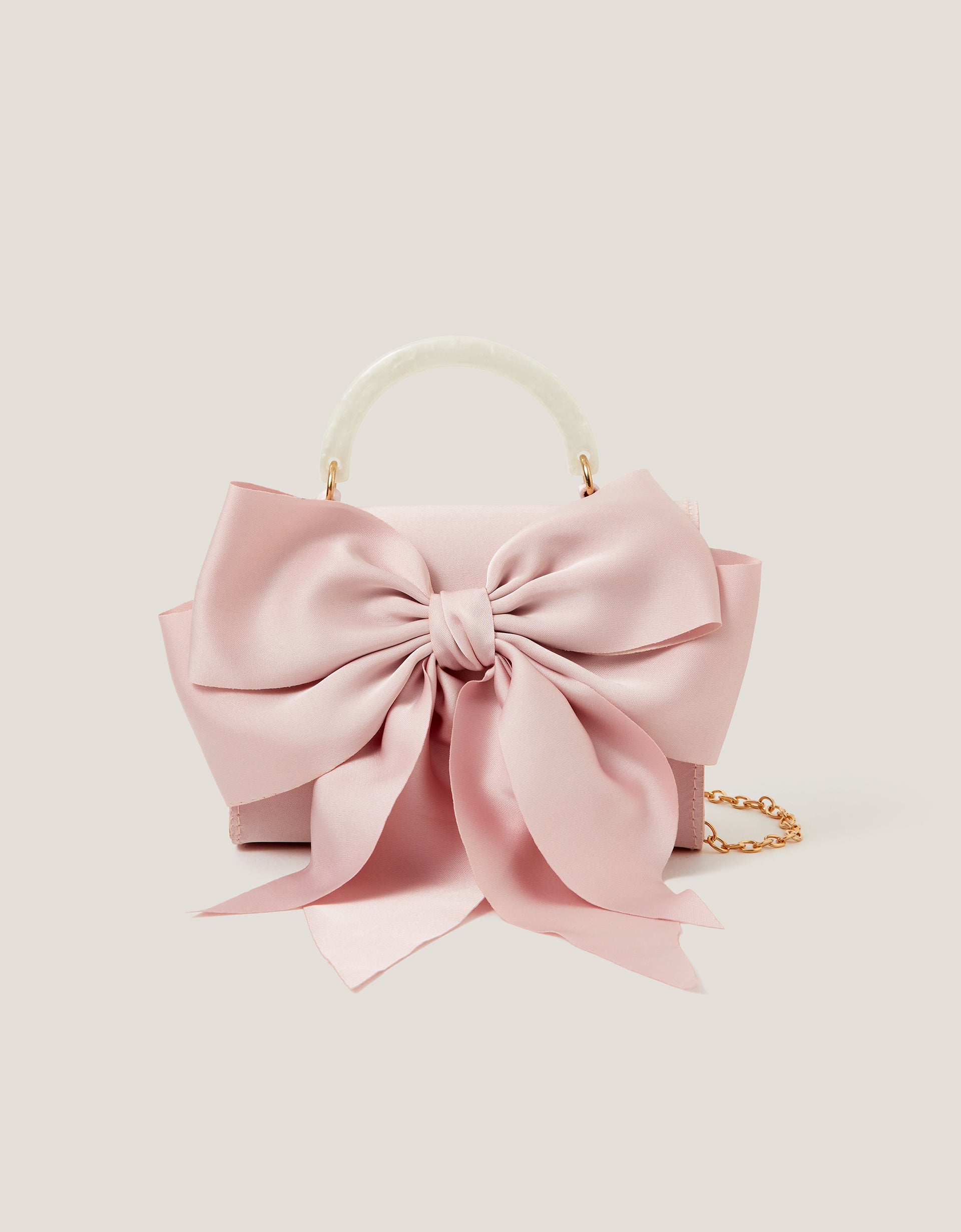 TORBA - SATIN BOW MOP HANDLE BAG
