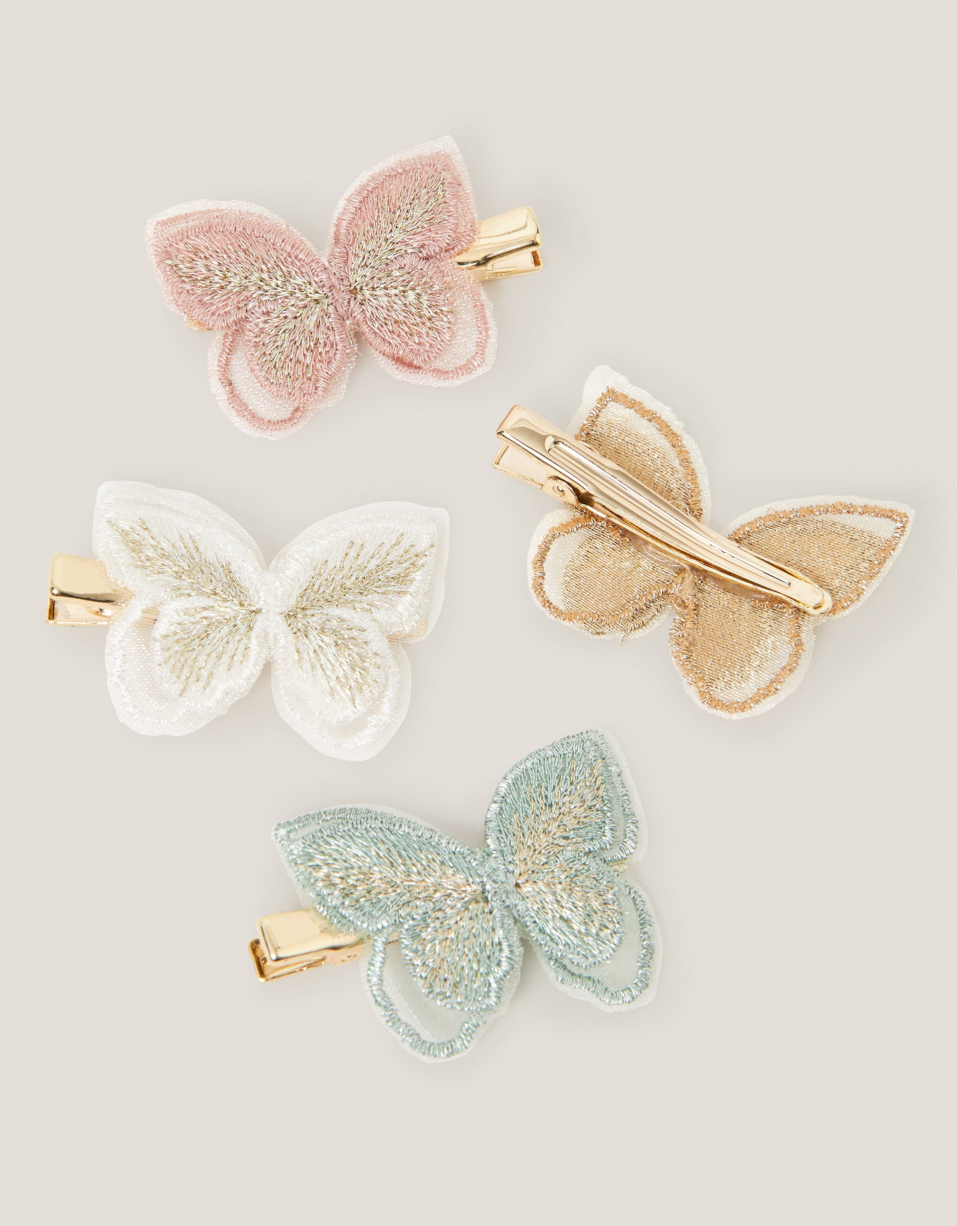 SET ŠNALA ZA KOSU - 4PK MINI EMB BFLY CLIP
