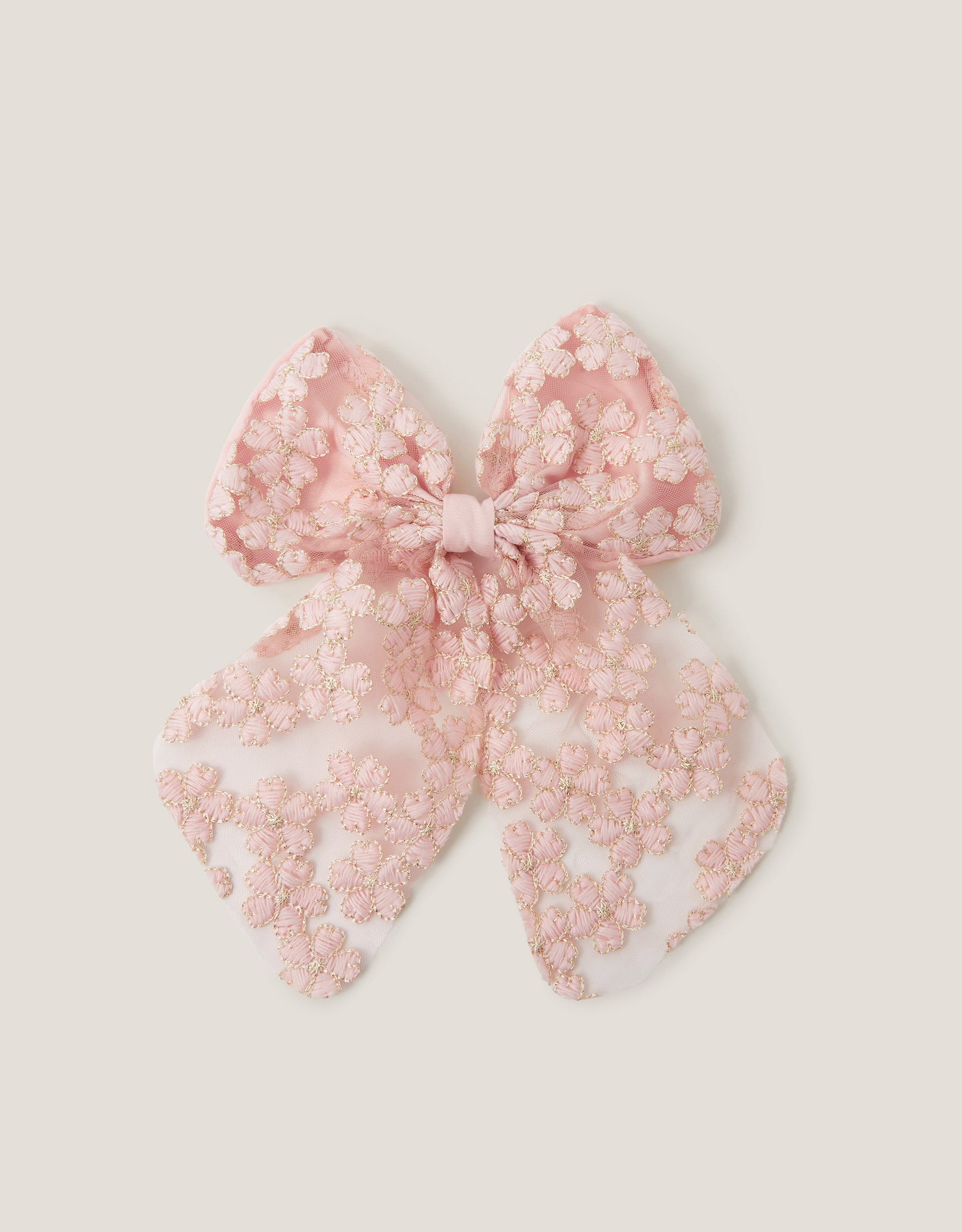 MAŠNA ZA KOSU - EMB LACE LONG BOW CLIP