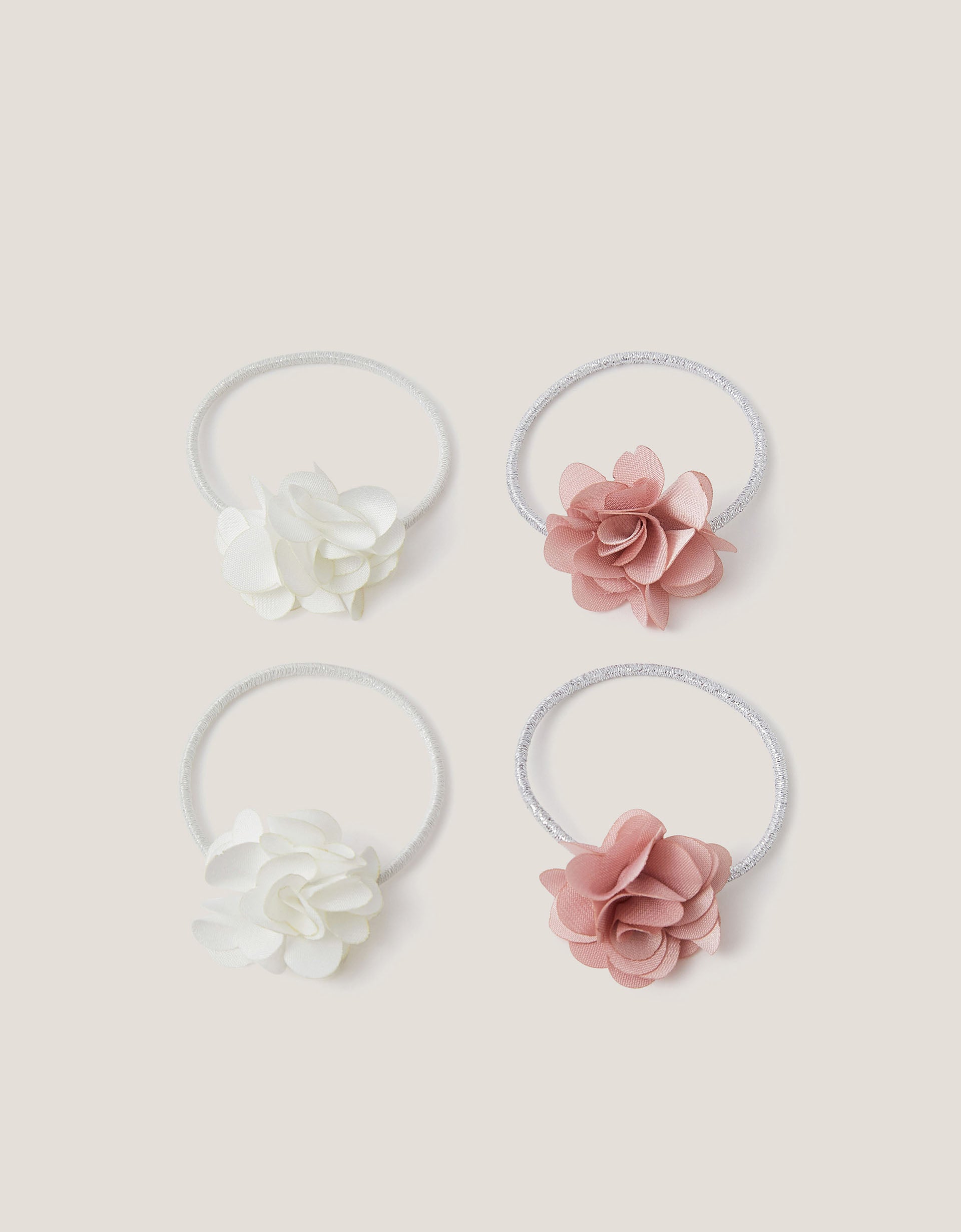 SET GUMICA ZA KOSU - 4PK SATIN ROSE PONIES