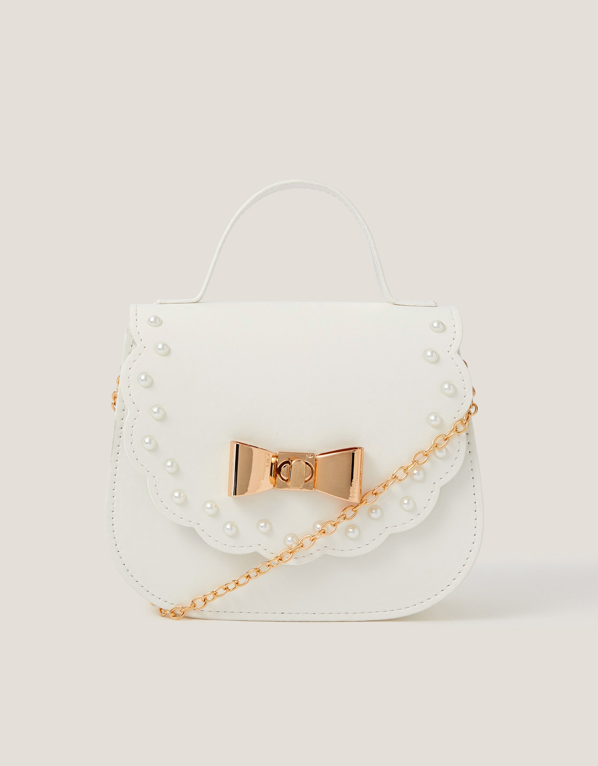 TORBA - SCALLOP PEARL BOW BAG