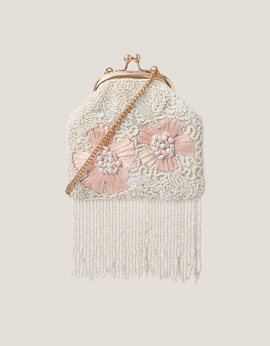 TORBA - BEADED FLOWER TASSEL BAG