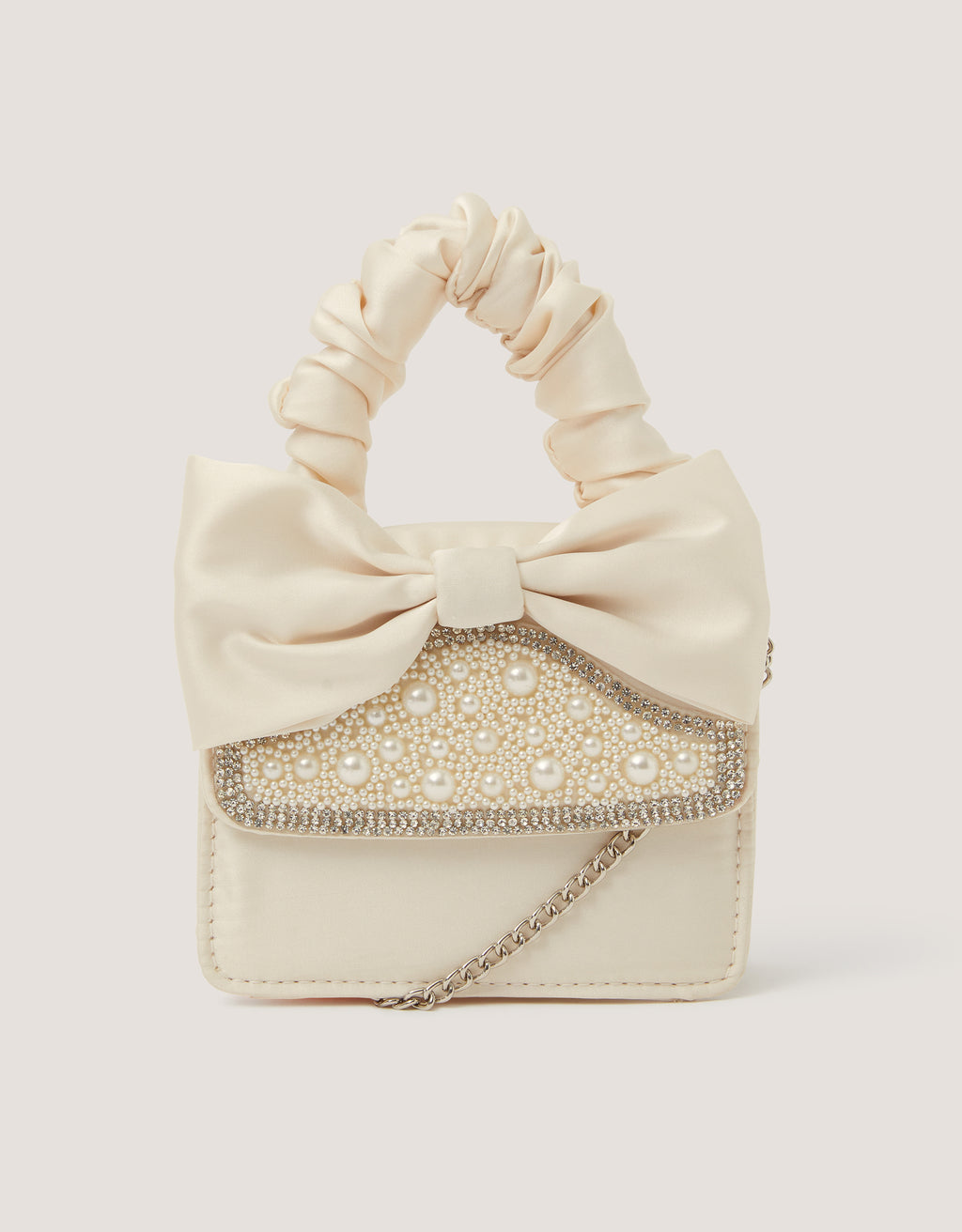 TORBA - ADORN BOW PEARL BAG