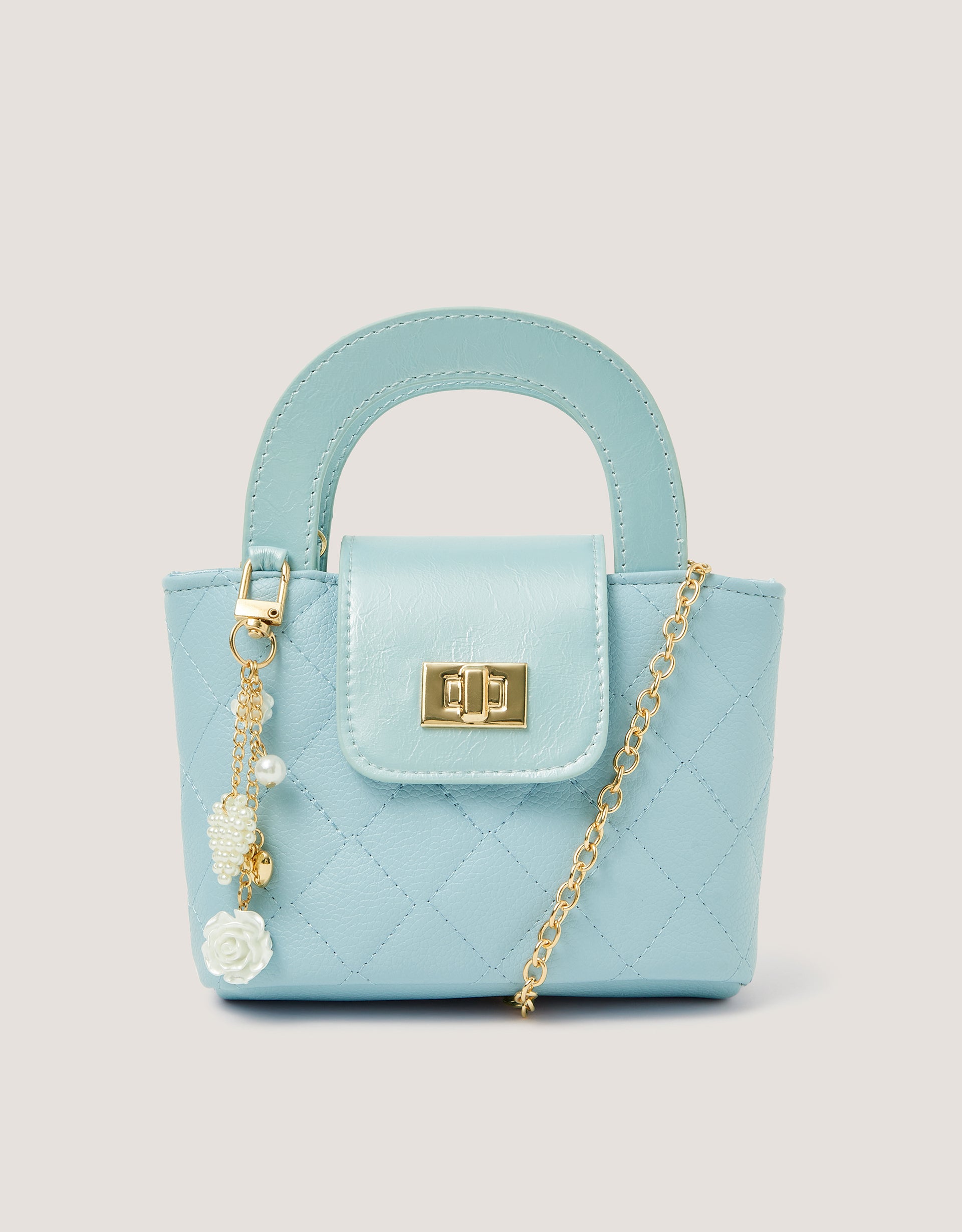 TORBA - QUILTED PEARL CHARM BAG