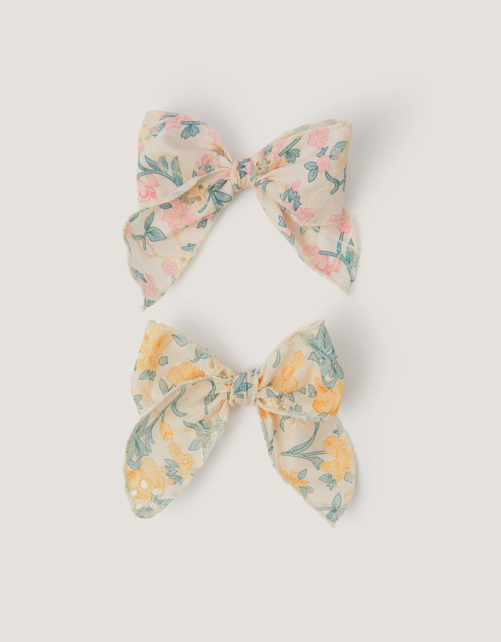SET ŠNALA ZA KOSU - 2PK BRODERIE BOW CLIPS