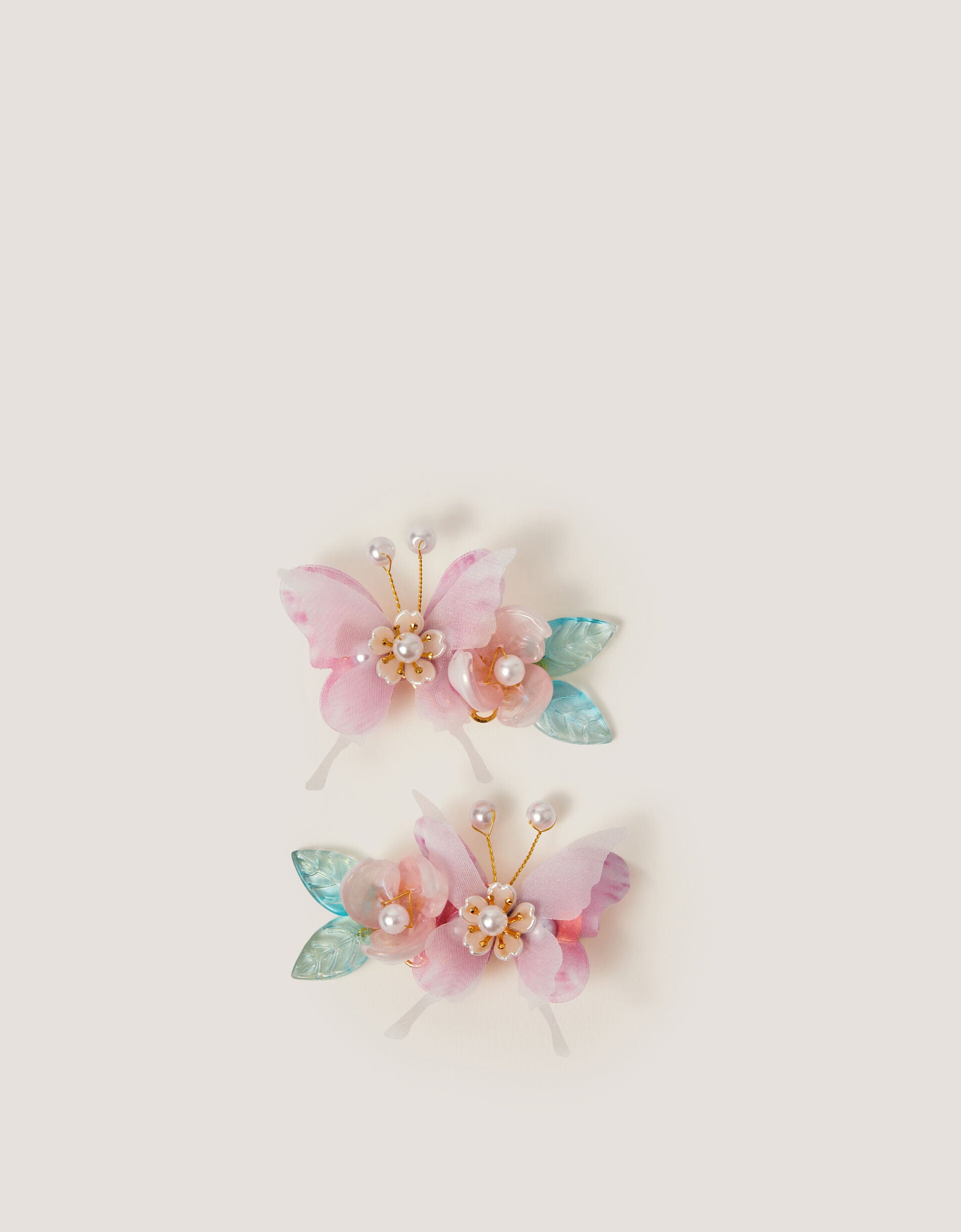 SET ŠNALA ZA KOSU - 2PK TROPICAL BFLY CLIPS
