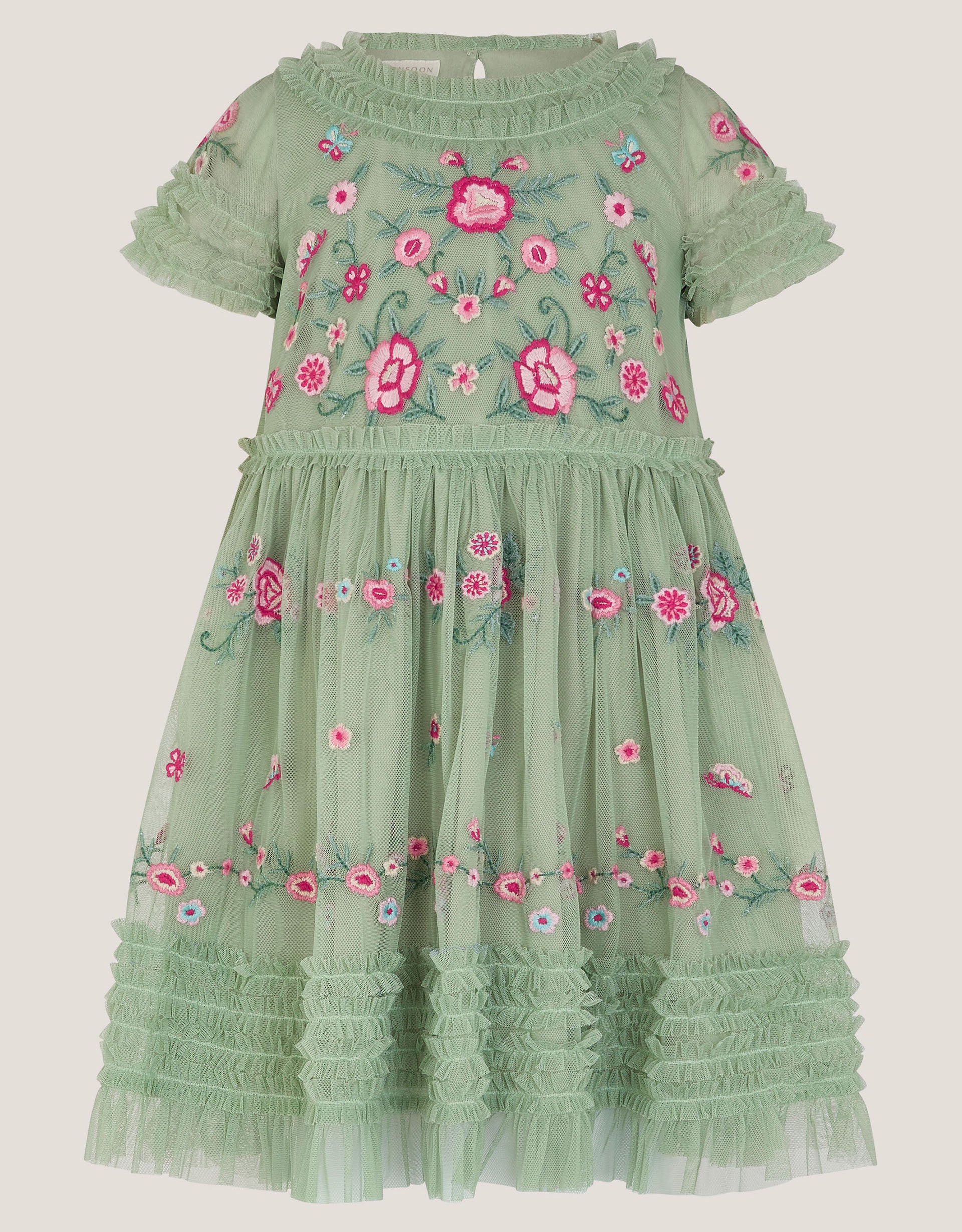 HALJINA - SAGE BOTANICAL MESH DRESS