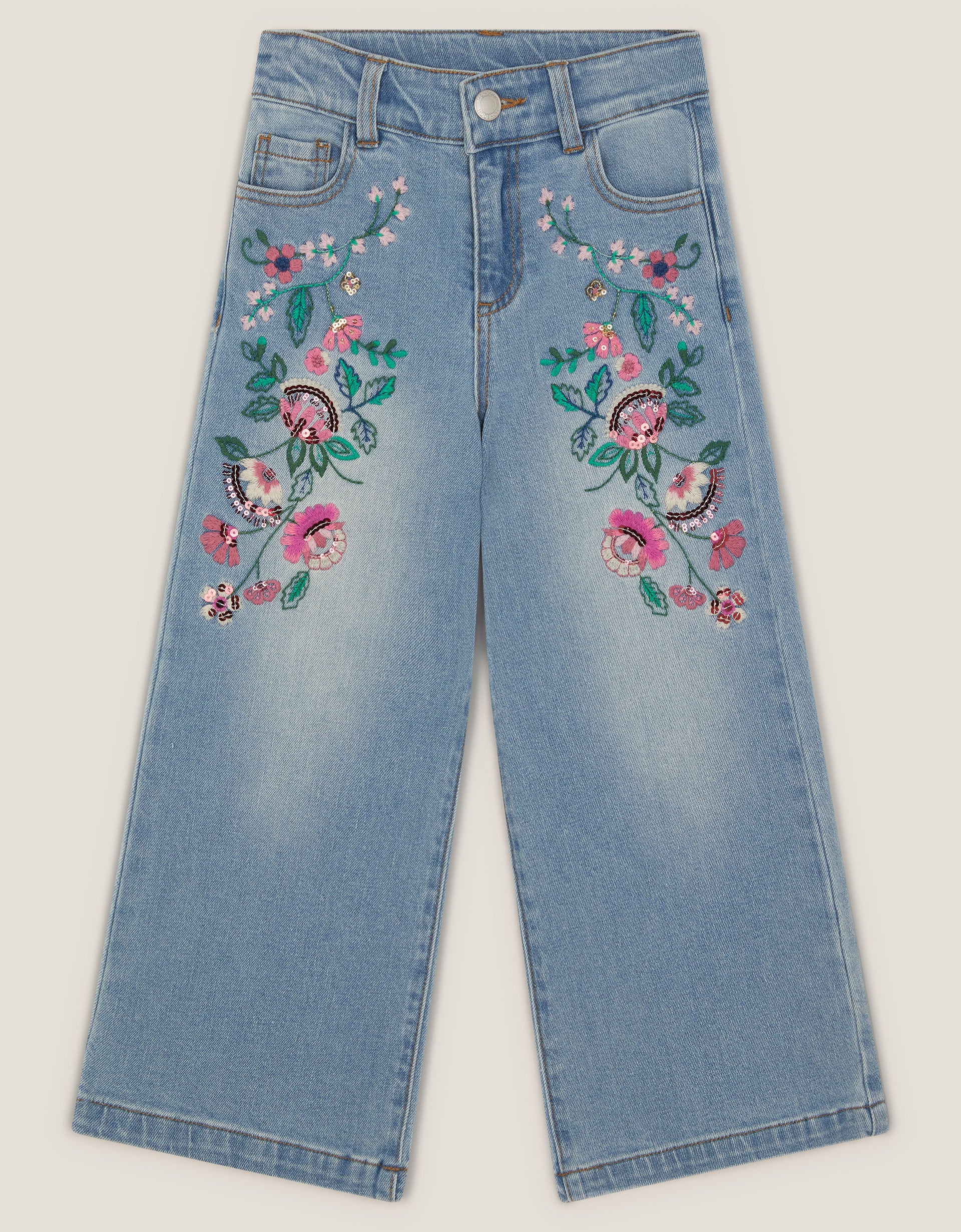 FARMERKE - FRL SEQUIN EMB WIDE JEAN