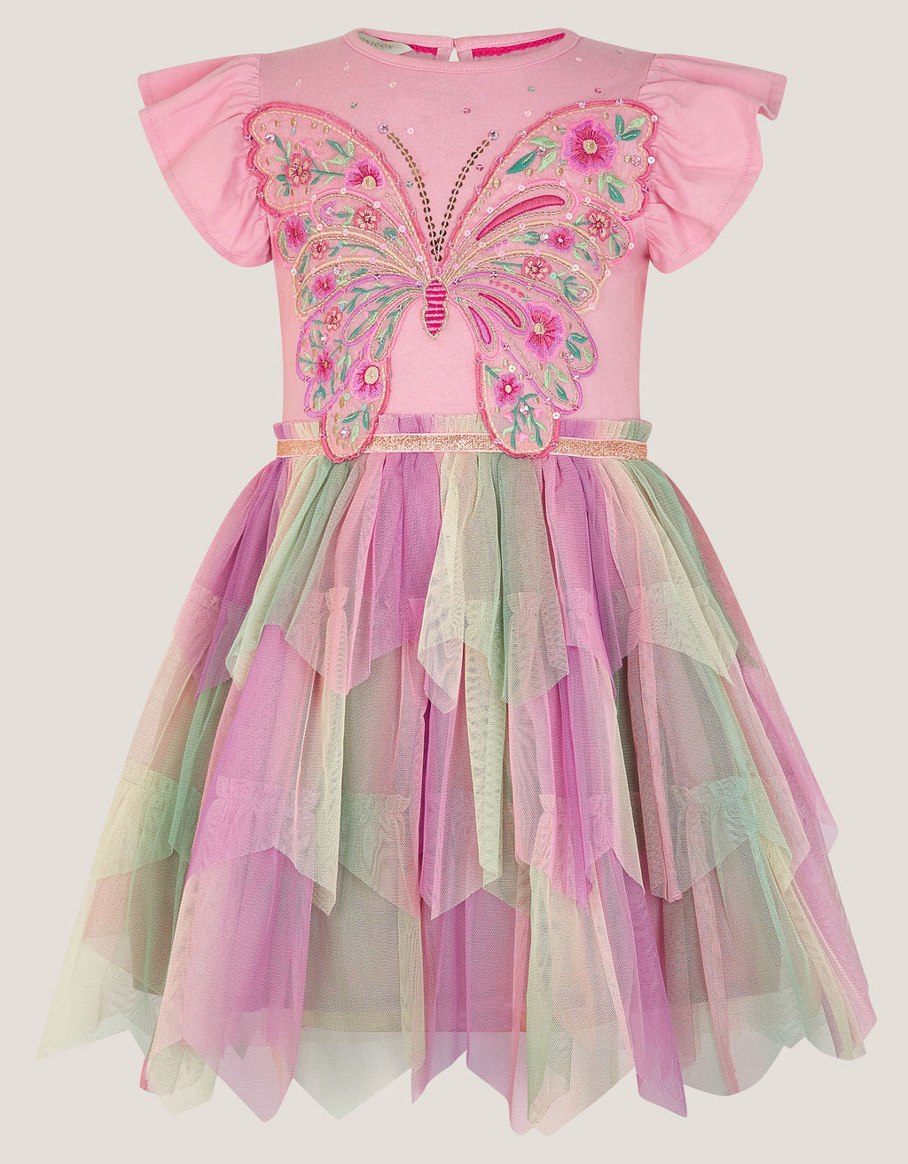 HALJINA - BUTTERFLY EMB DISCO DRESS