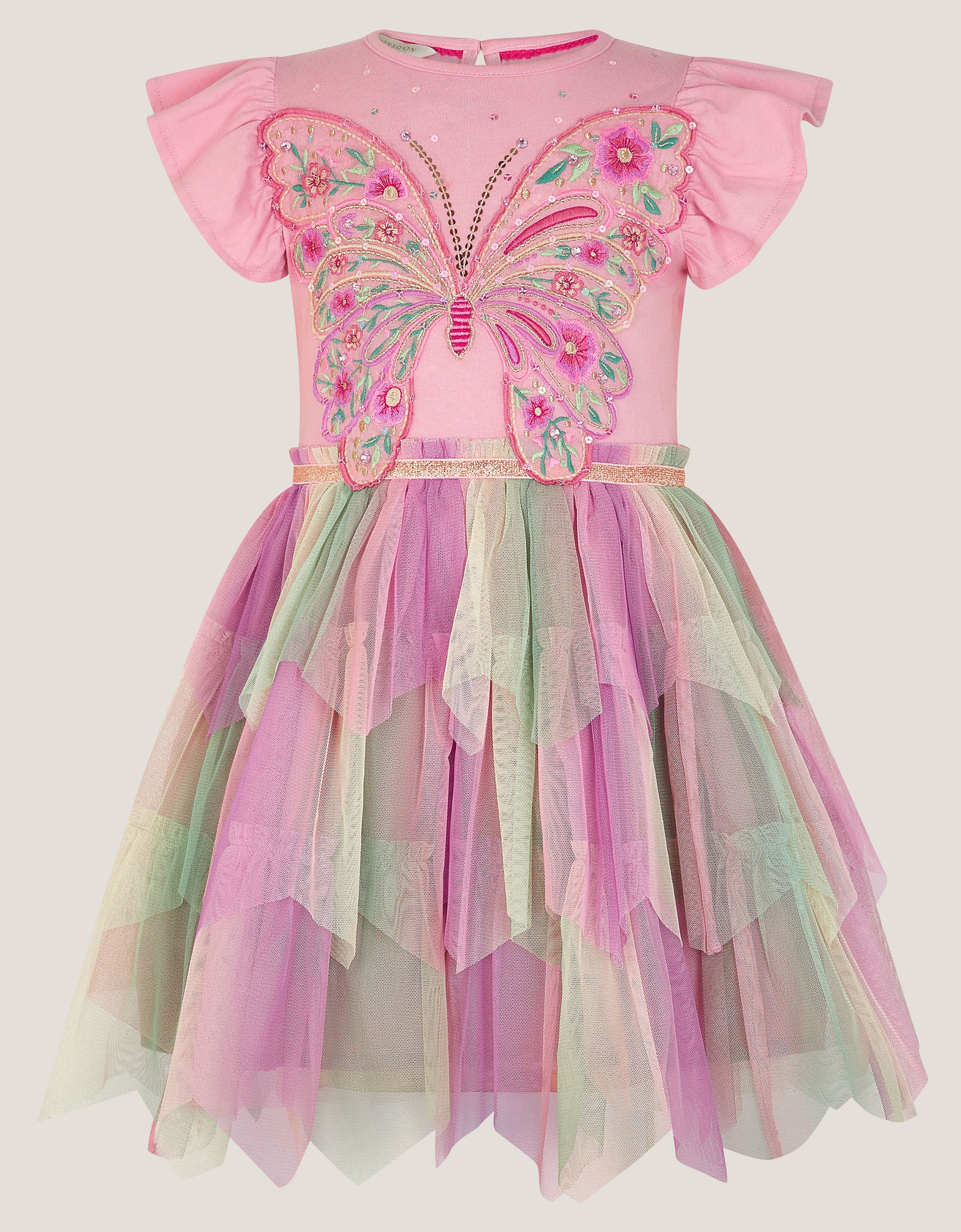 HALJINA - BUTTERFLY EMB DISCO DRESS