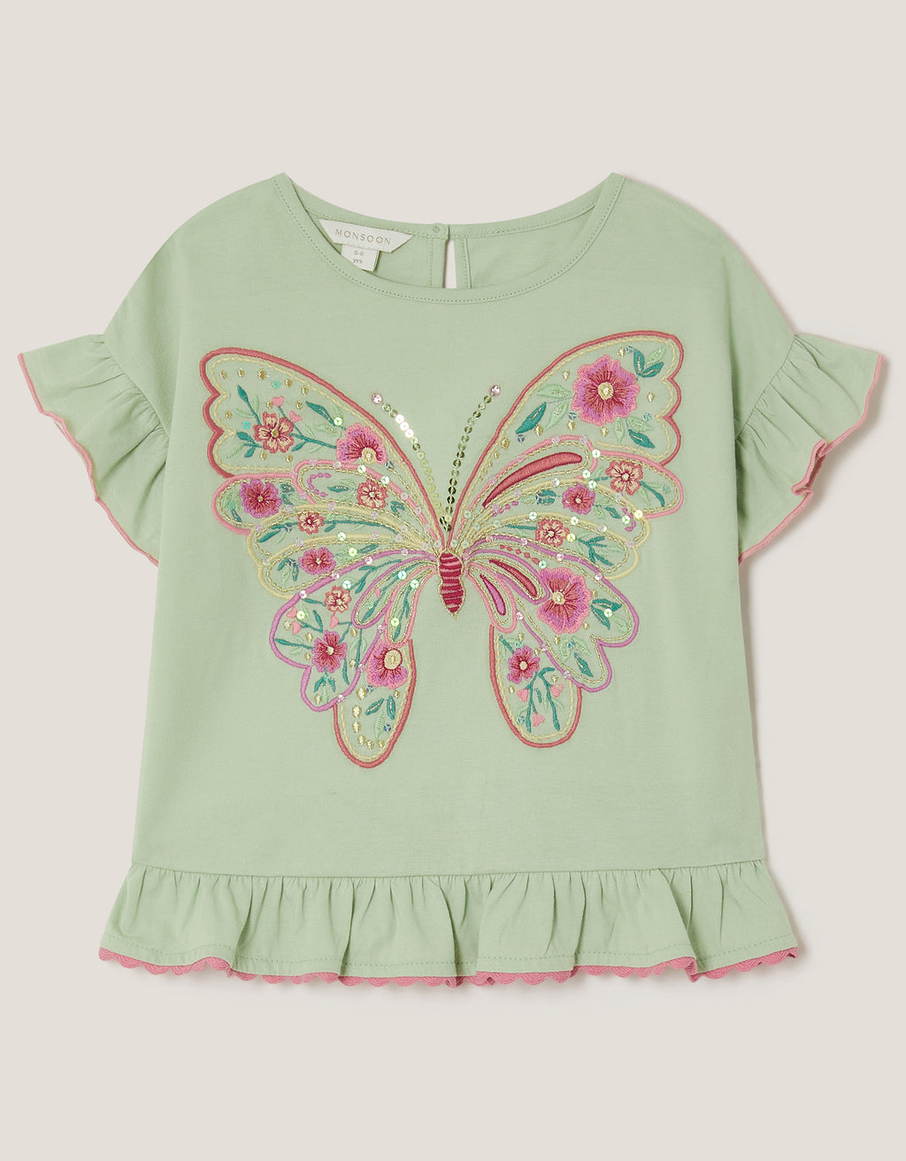 MAJICA - SS BUTTERFLY EMB TEE