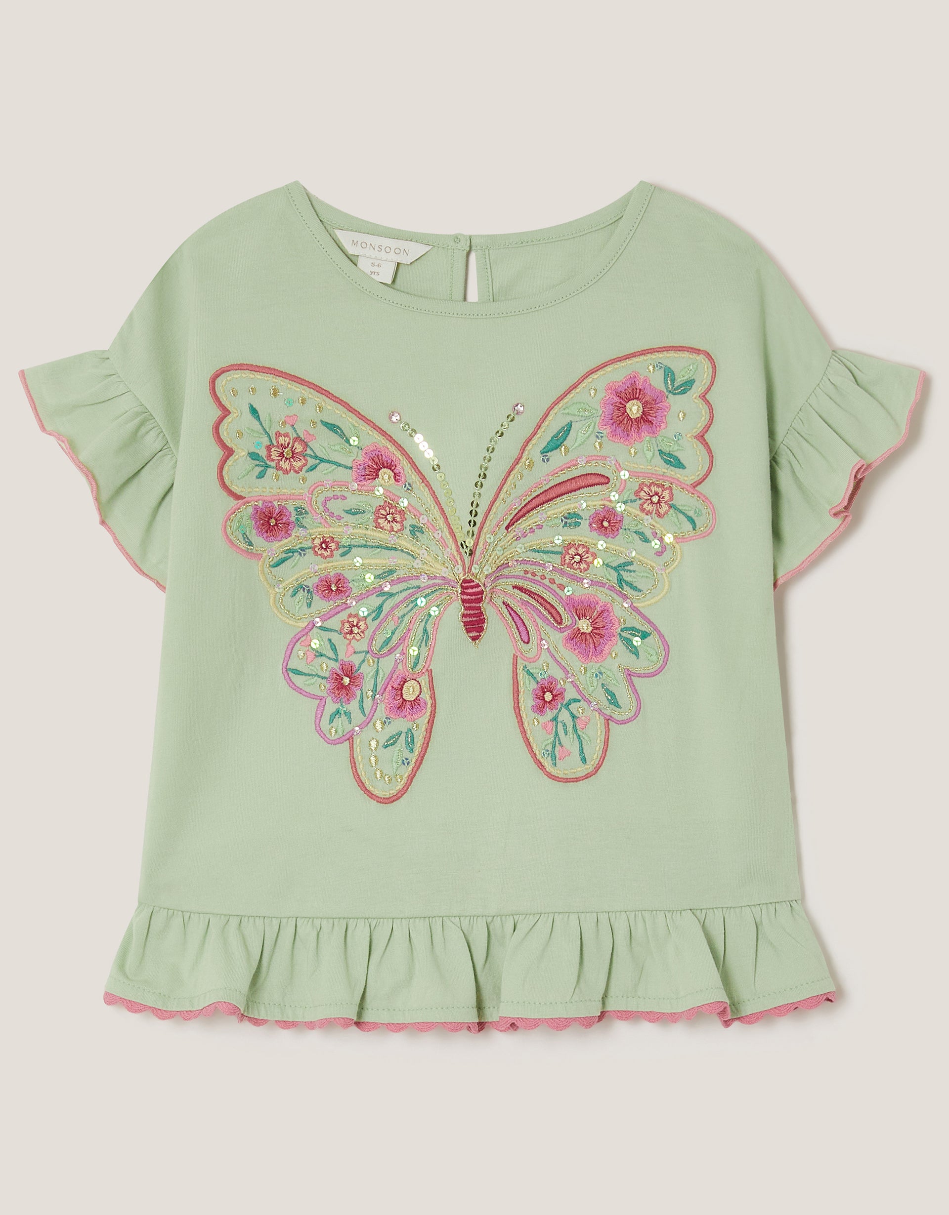 MAJICA - SS BUTTERFLY EMB TEE