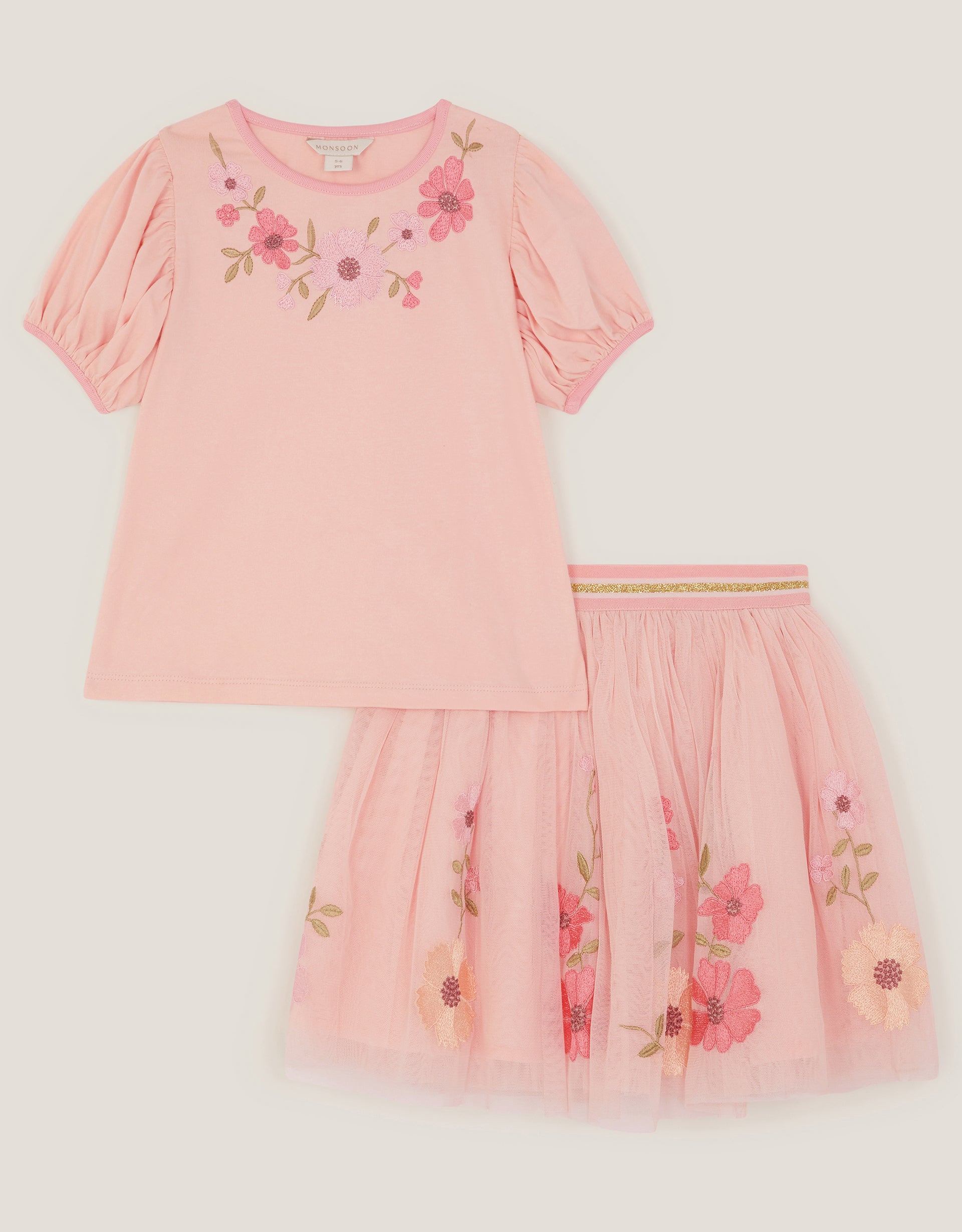 SET - 3D FLOWER TOP/DISCO SKIRT