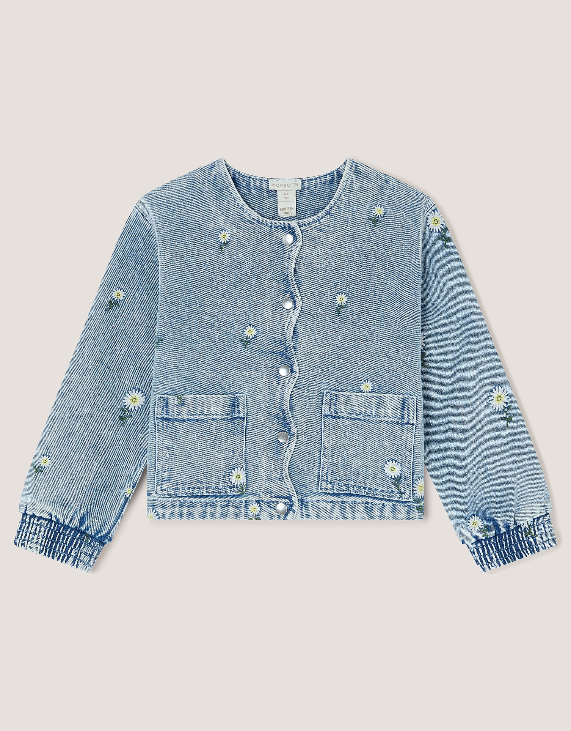 JAKNA - DAISY DENIM EMB JACKET
