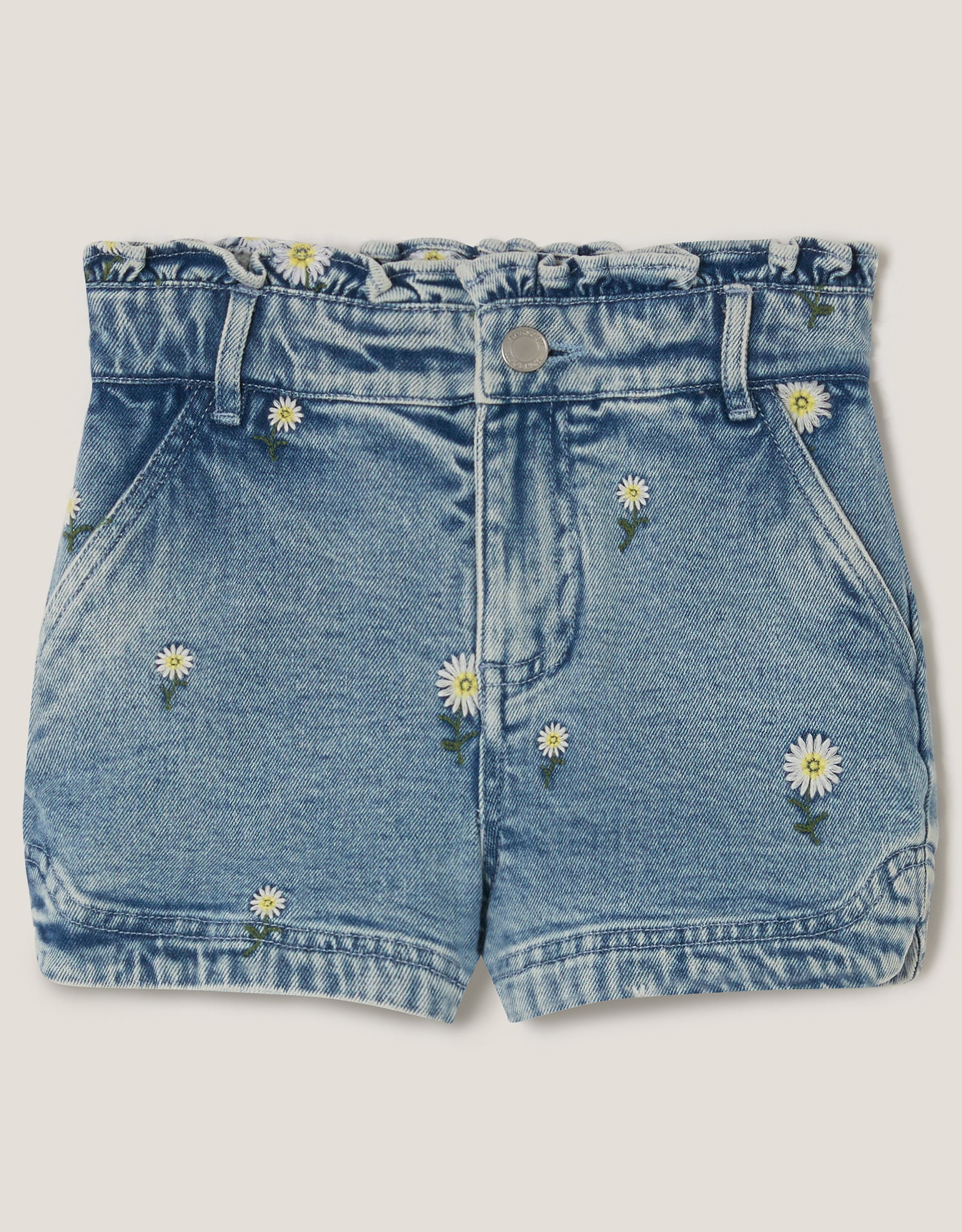 ŠORTS - DAISY EMB DENIM SHORTS