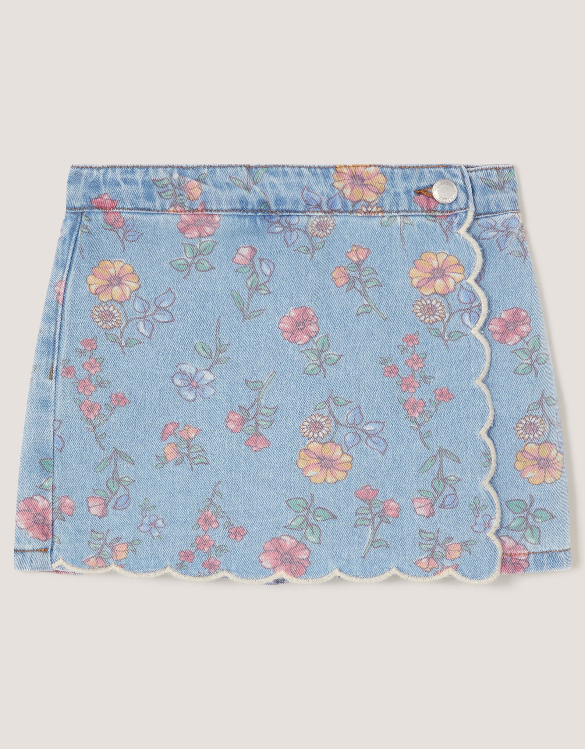 SUKNJA - FLRL DENIM SCALLOP SKORT