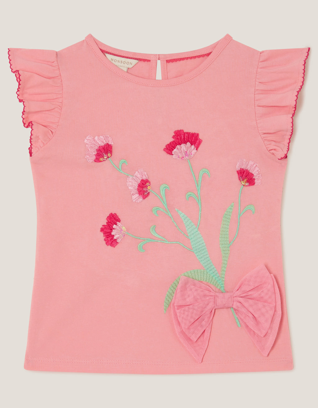 MAJICA - SS TULIP RIBBON EMB TSHIR