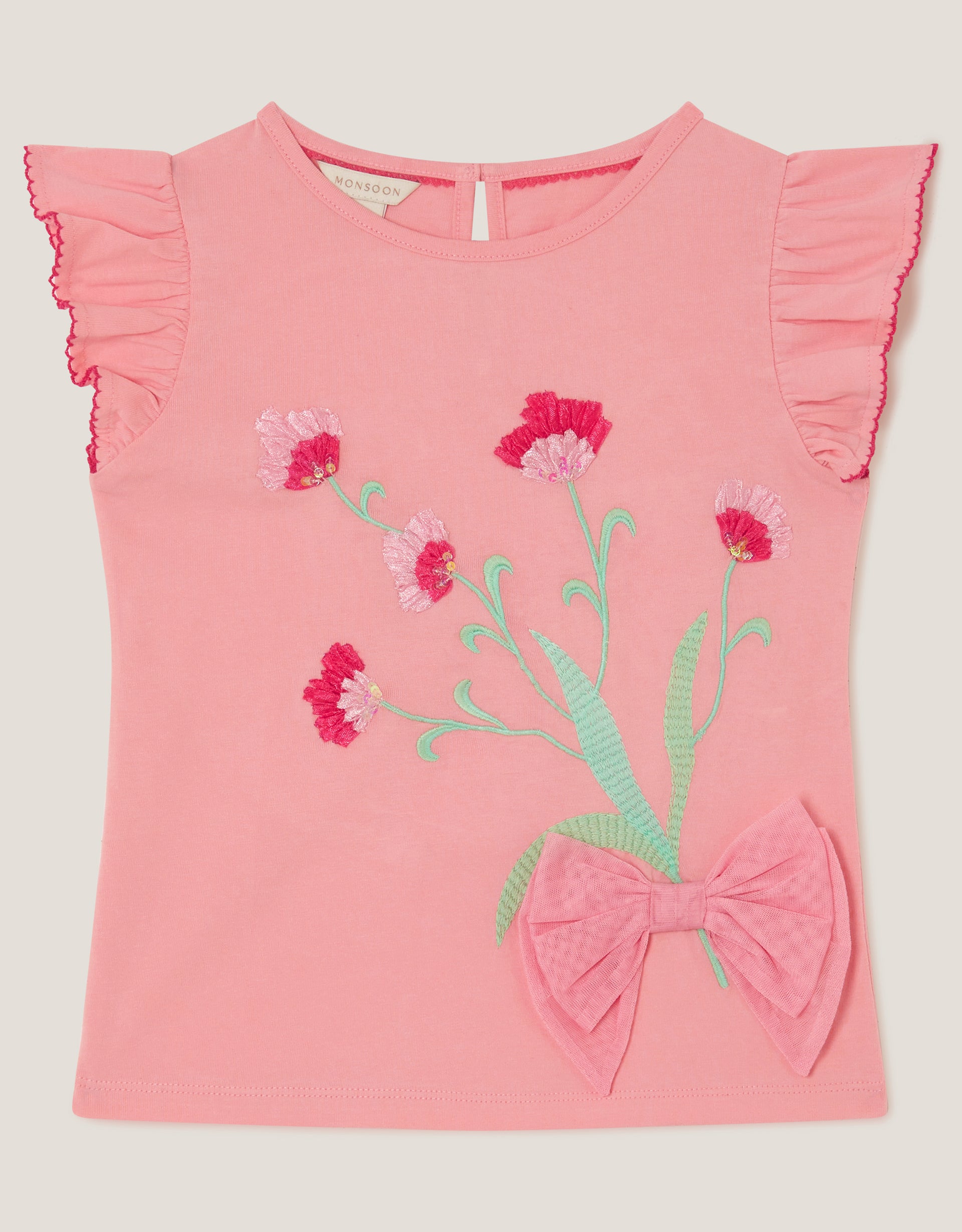 MAJICA - SS TULIP RIBBON EMB TSHIR