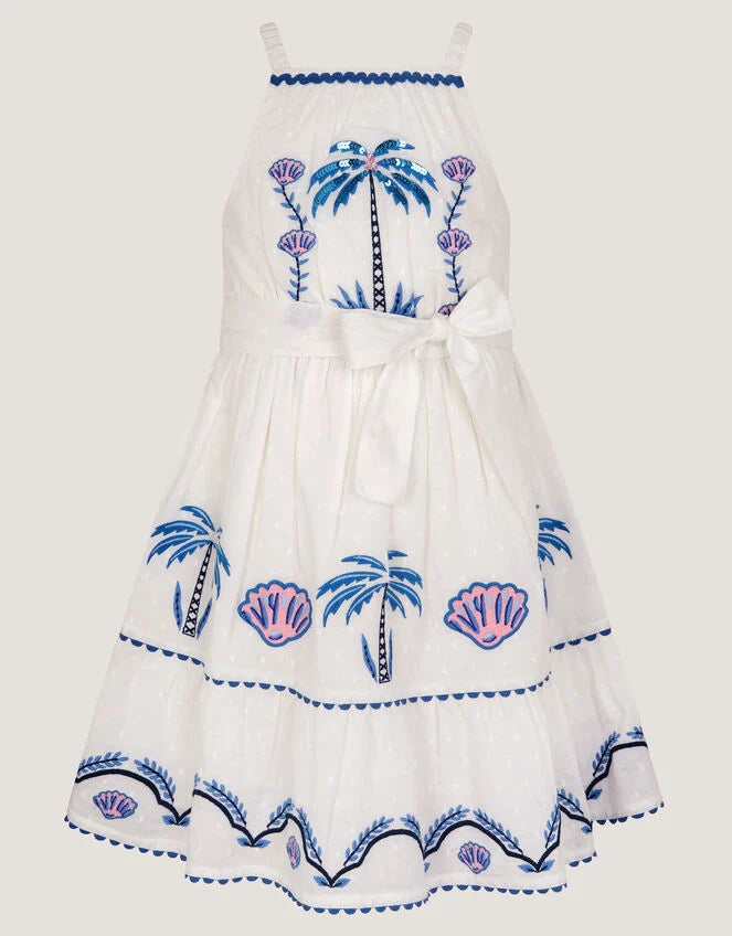 HALJINA - COASTAL PALM DOBBY DRESS
